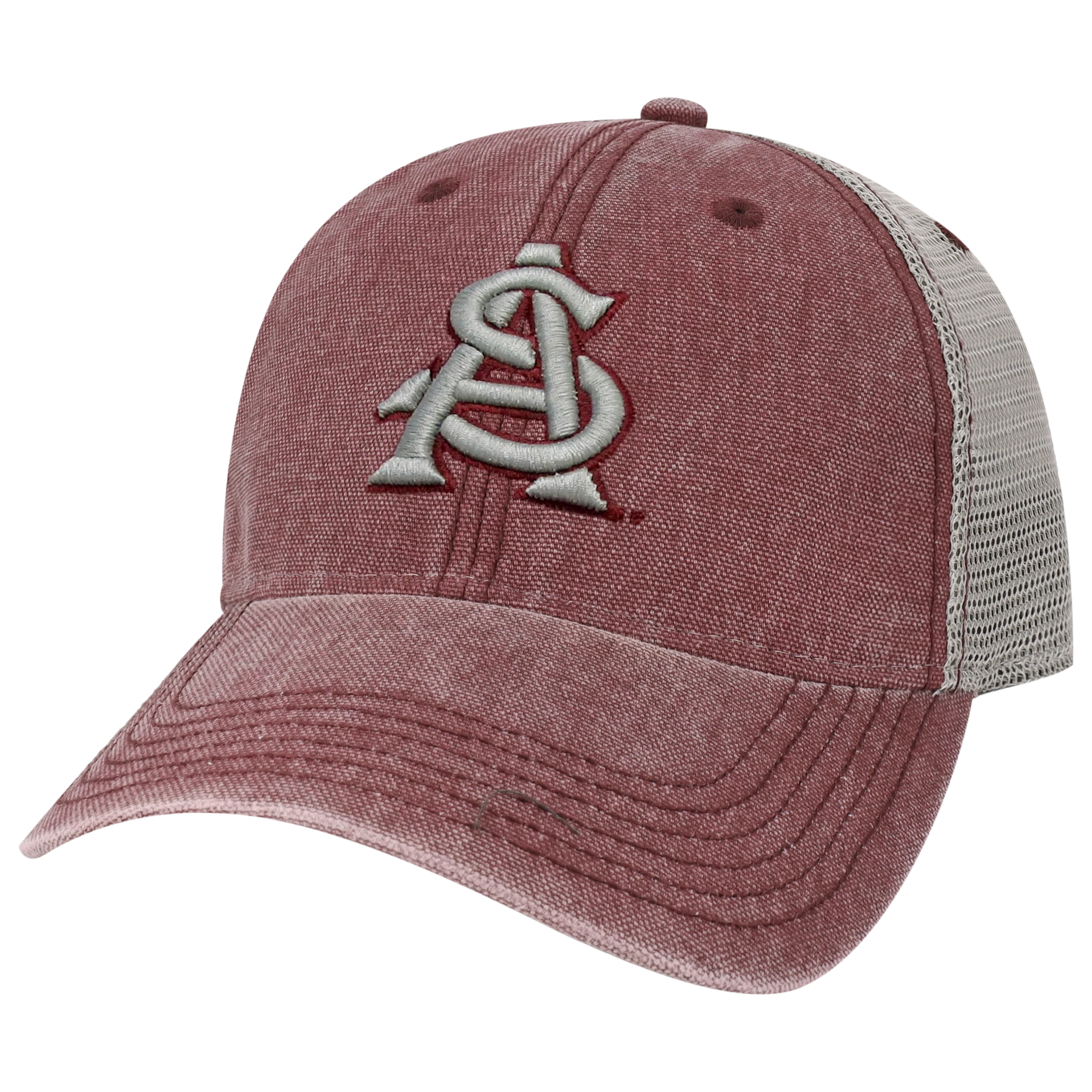 Arizona State Sun Devils Burgundy/Grey Dashboard Trucker Hat