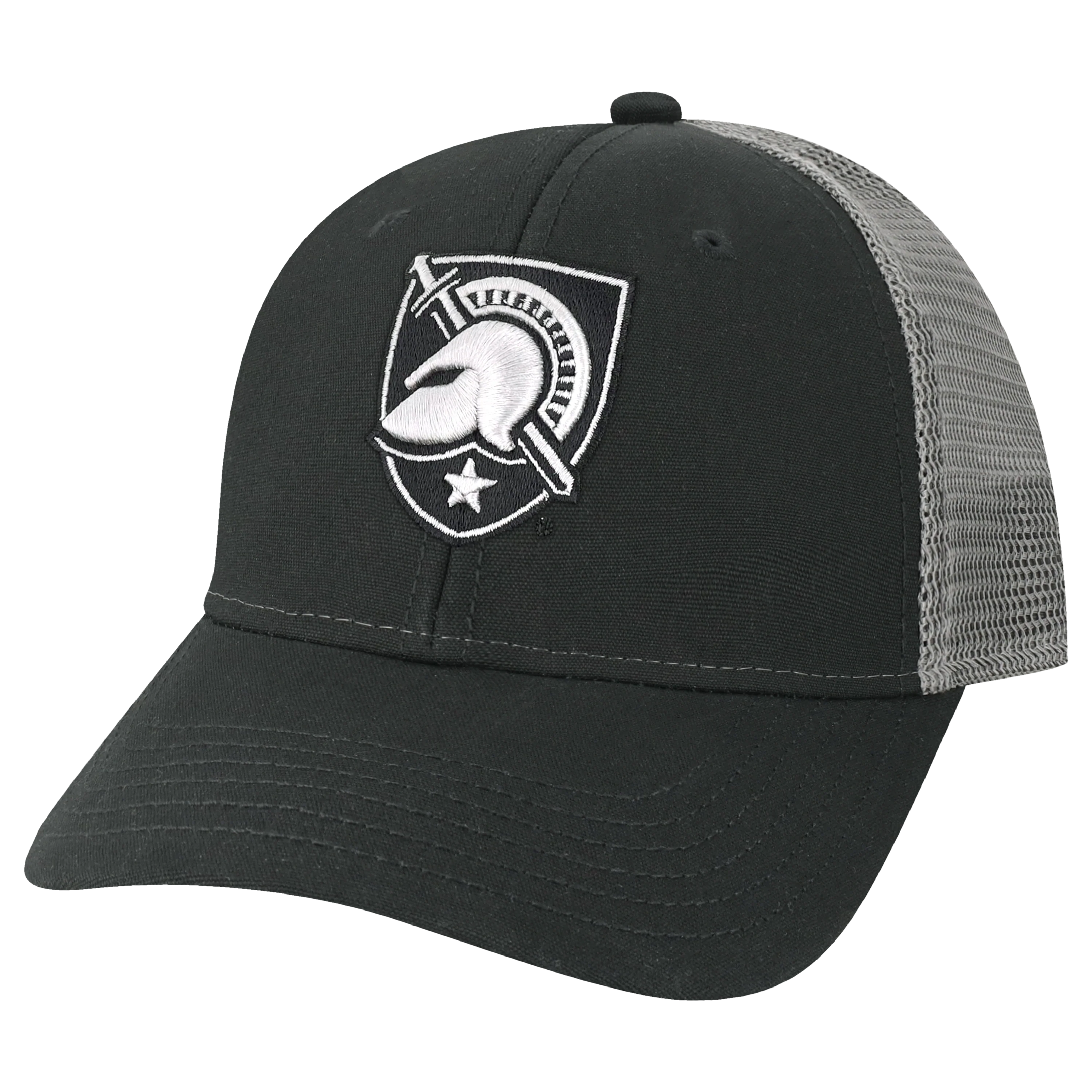 Army Black Knights Black/Dark Grey Lo-Pro Snapback Adjustable Trucker Hat - Image 4