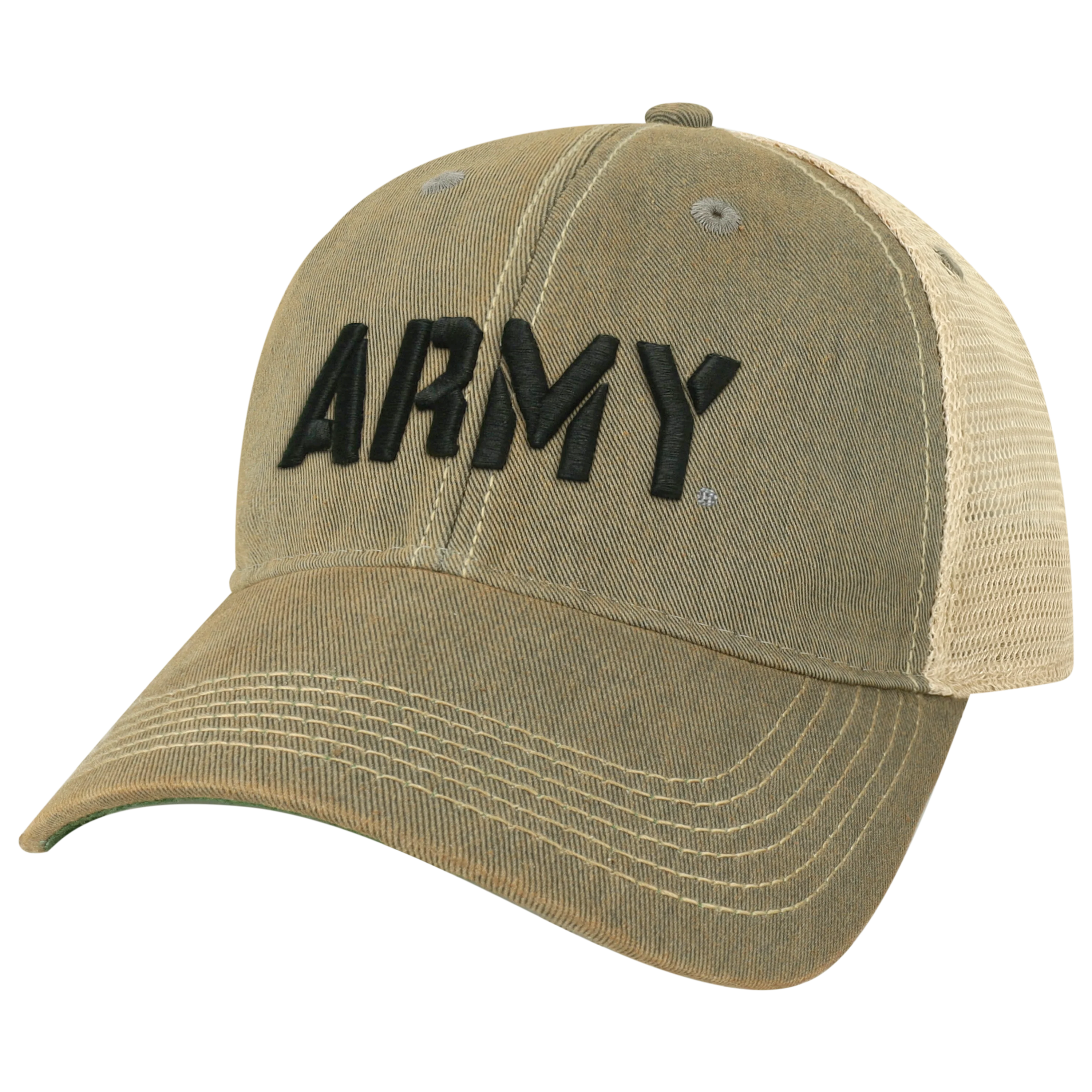 Army Black Knights OFA Grey Old Favorite Adjustable Trucker Hat - Image 4