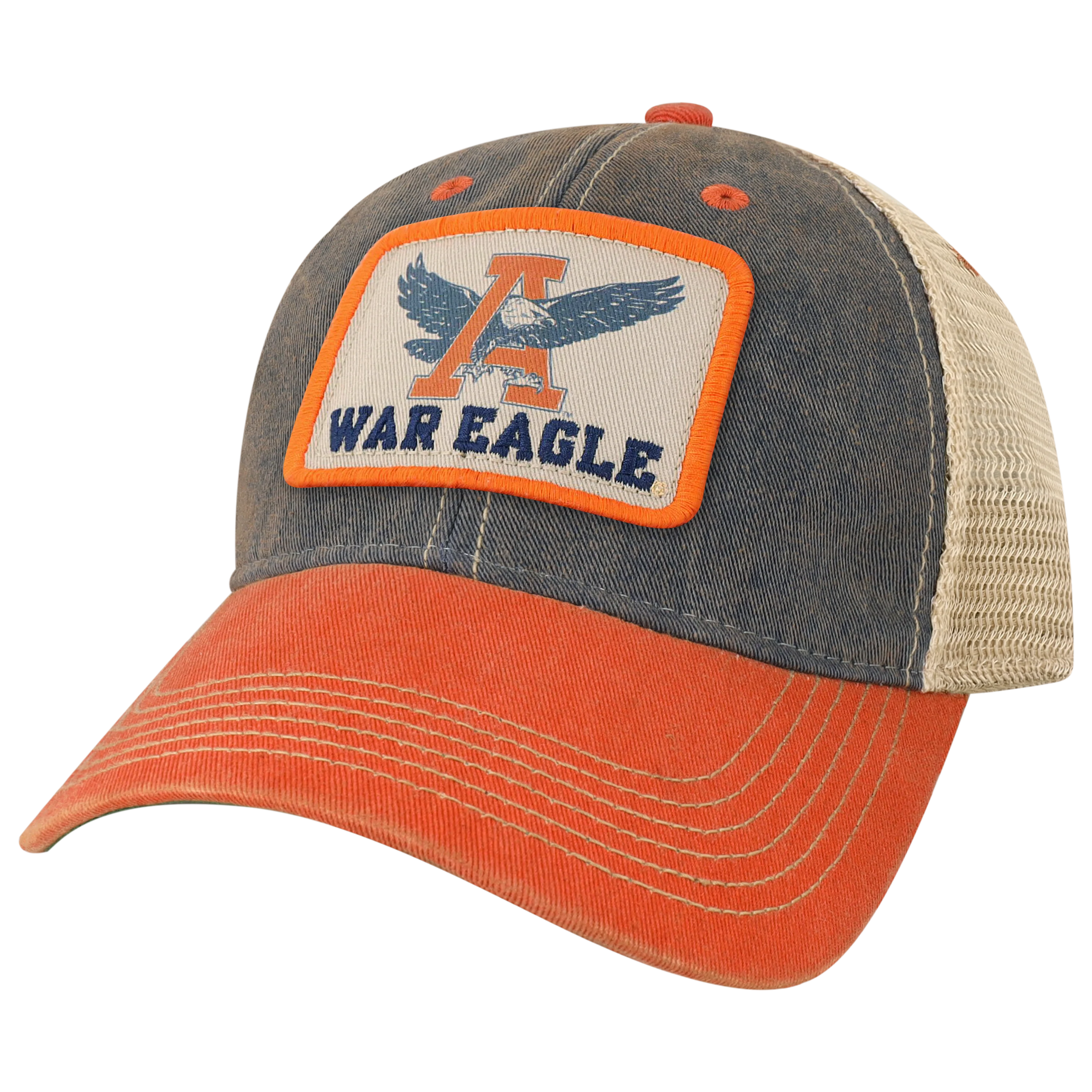 Auburn Tigers College Vault OFA Navy/Orange Old Favorite Adjustable Trucker Hat - Image 4