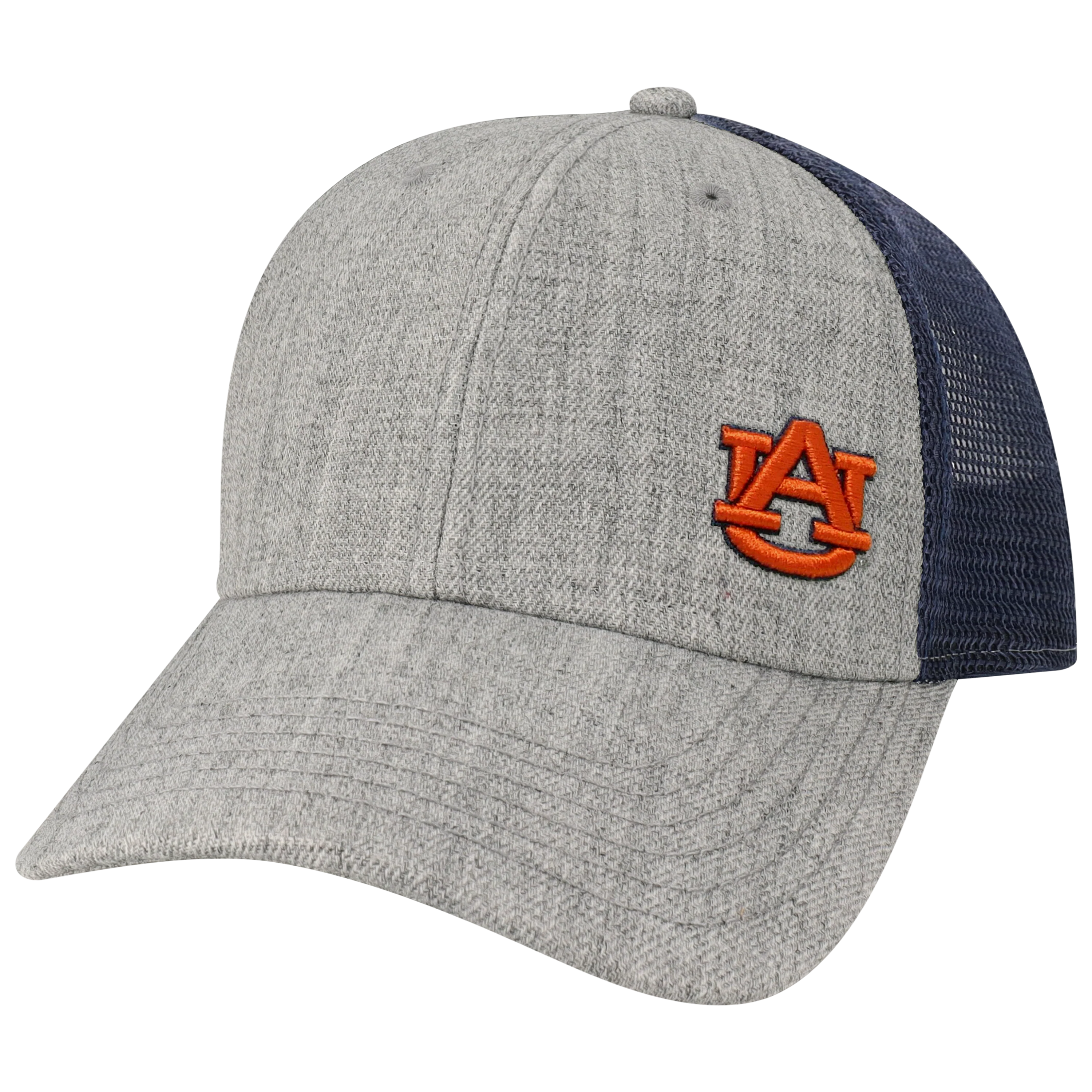Auburn Tigers Heather Grey/Navy Lo-Pro Snapback Adjustable Trucker Hat - Image 4