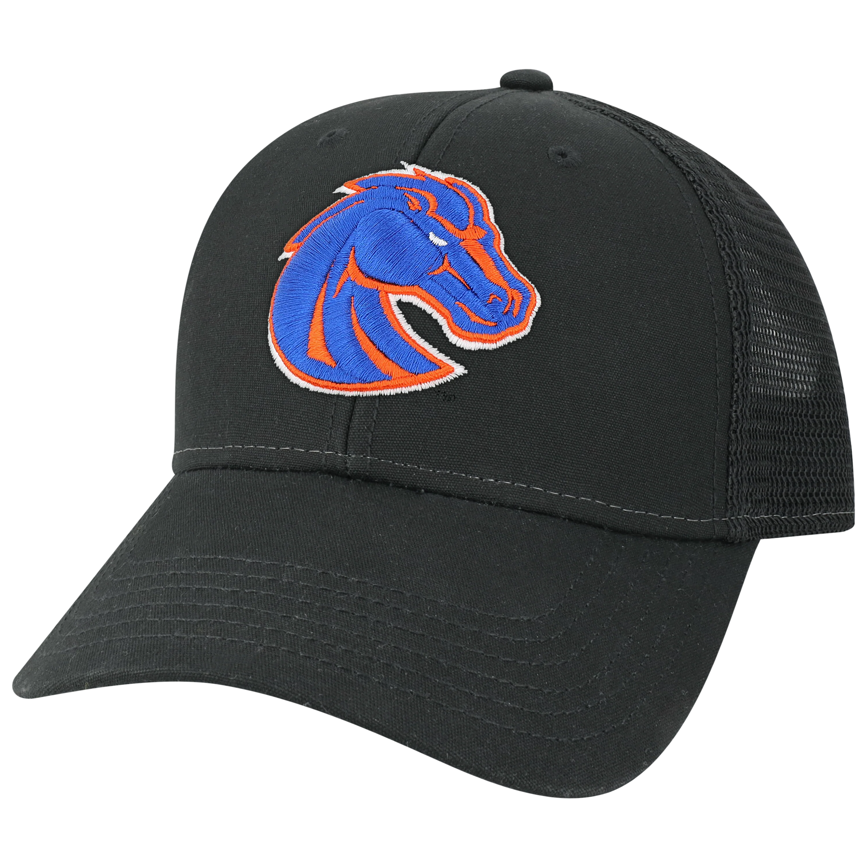 Boise State Broncos Black Lo-Pro Snapback Adjustable Trucker Hat - Image 4