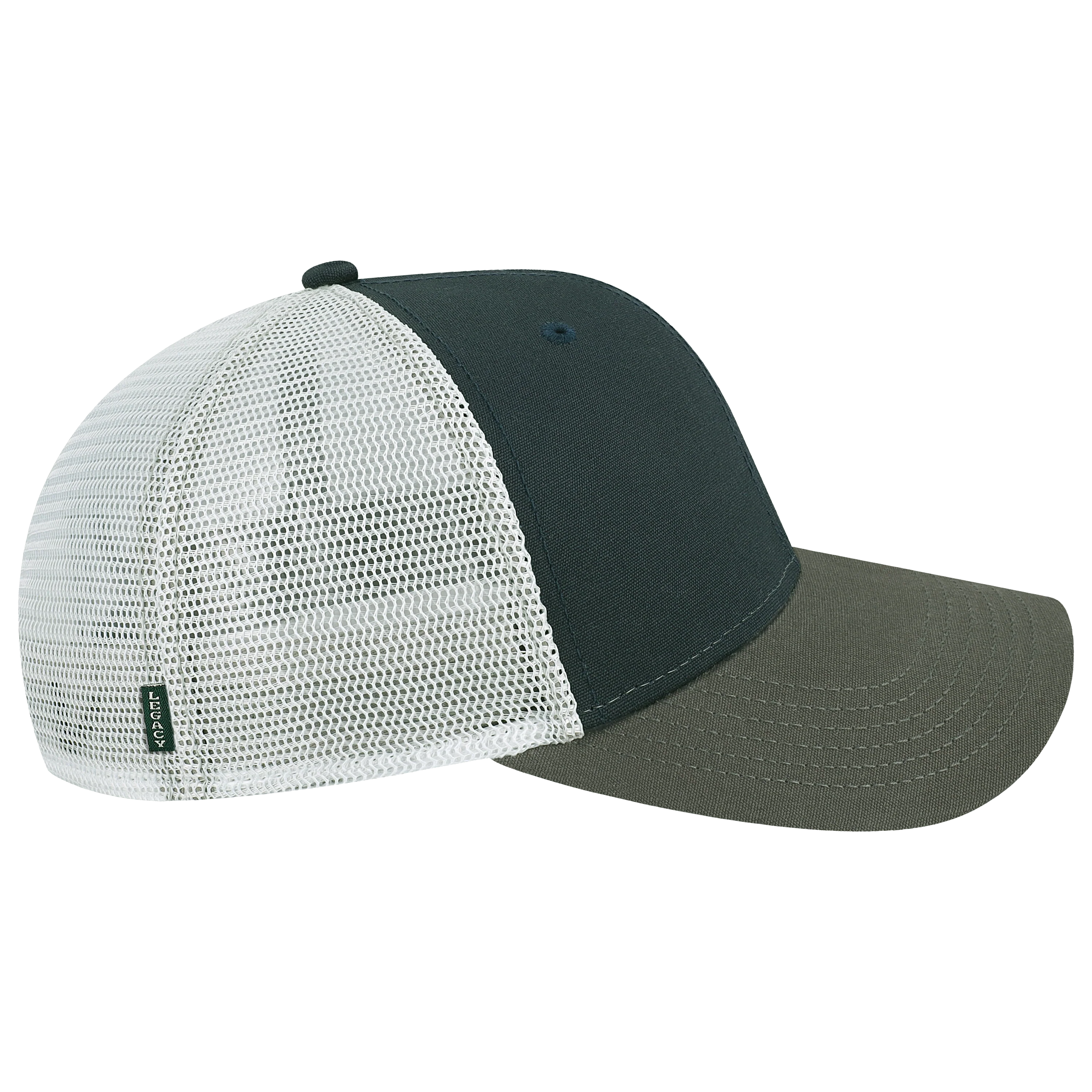 Clemson Tigers Navy/Dark Grey/Silver Mid-Pro Snapback Adjustable Trucker Hat - Image 3