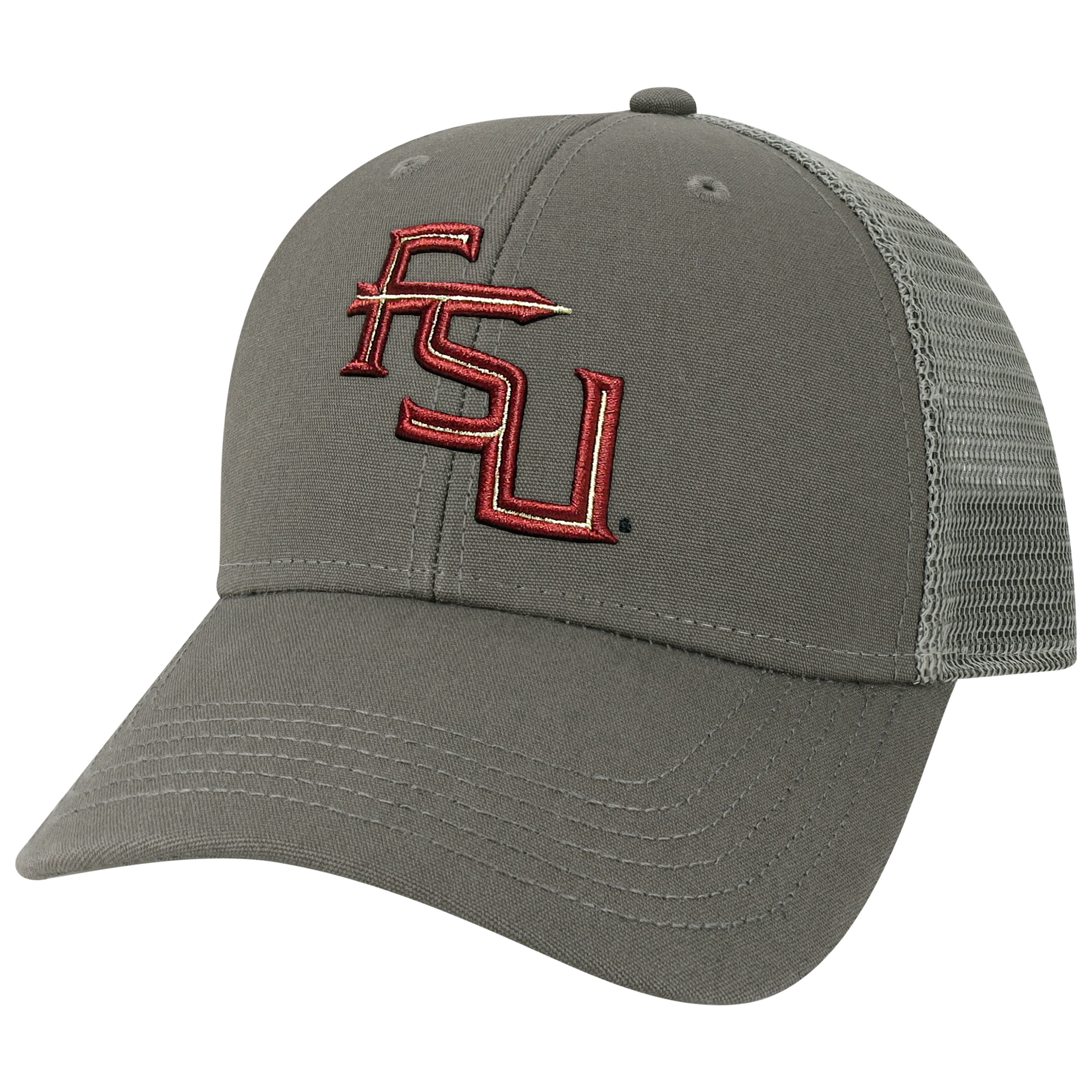 Florida State Seminoles Dark Grey Lo-Pro Snapback Adjustable Trucker Hat - Image 4