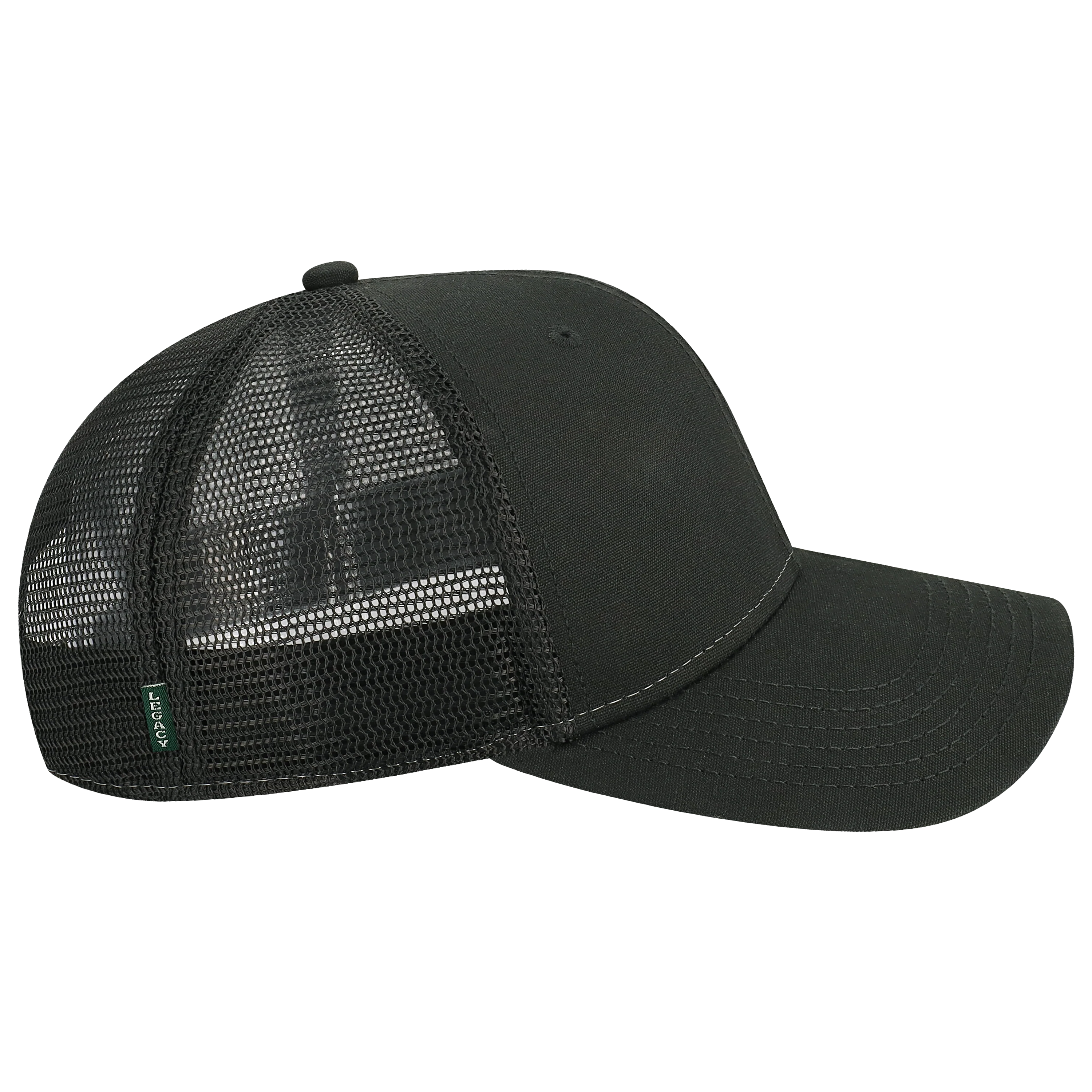 Iowa Hawkeyes Black Mid-Pro Snapback Adjustable Trucker Hat - Image 3