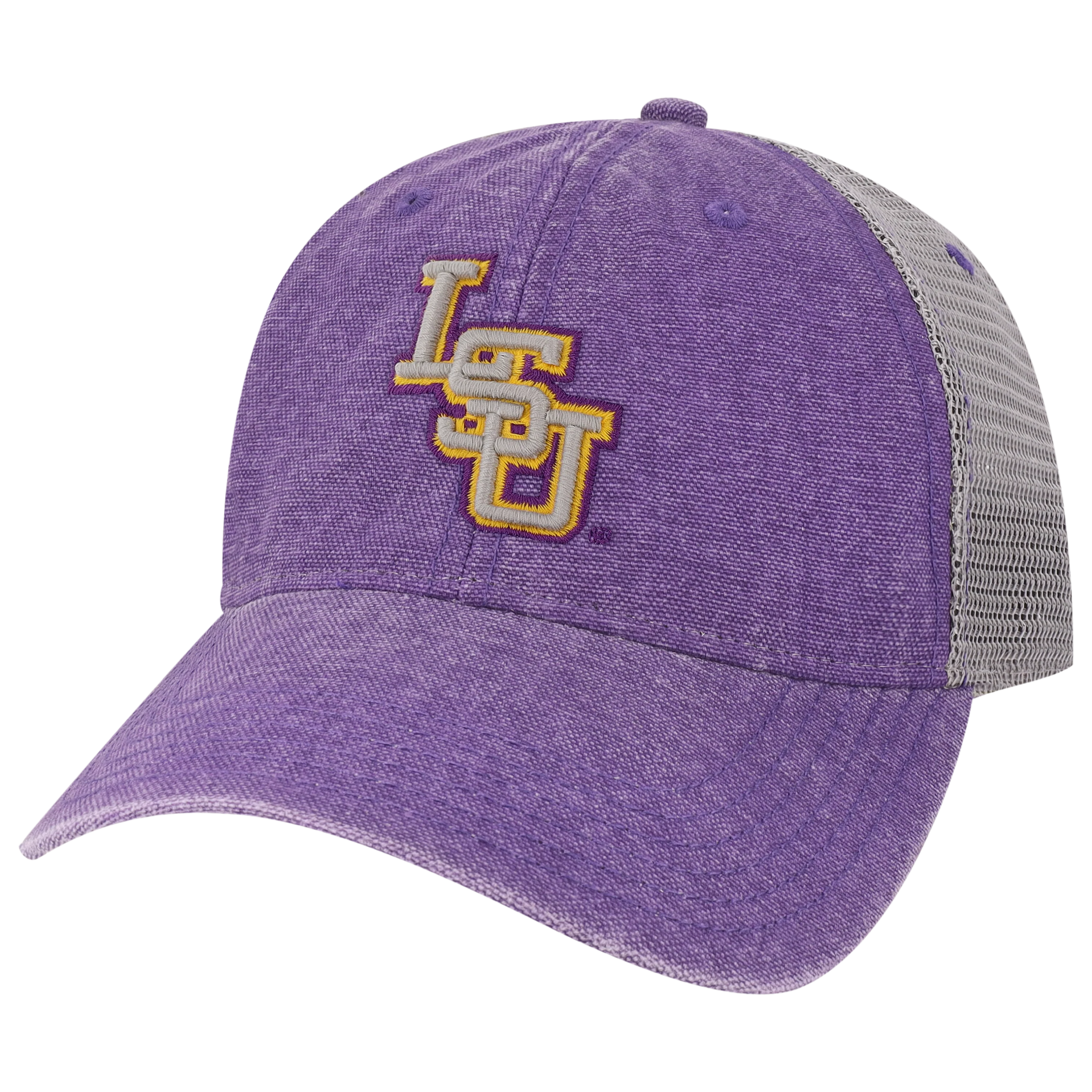 LSU Tigers Purple/Grey Dashboard Trucker Hat - Image 4