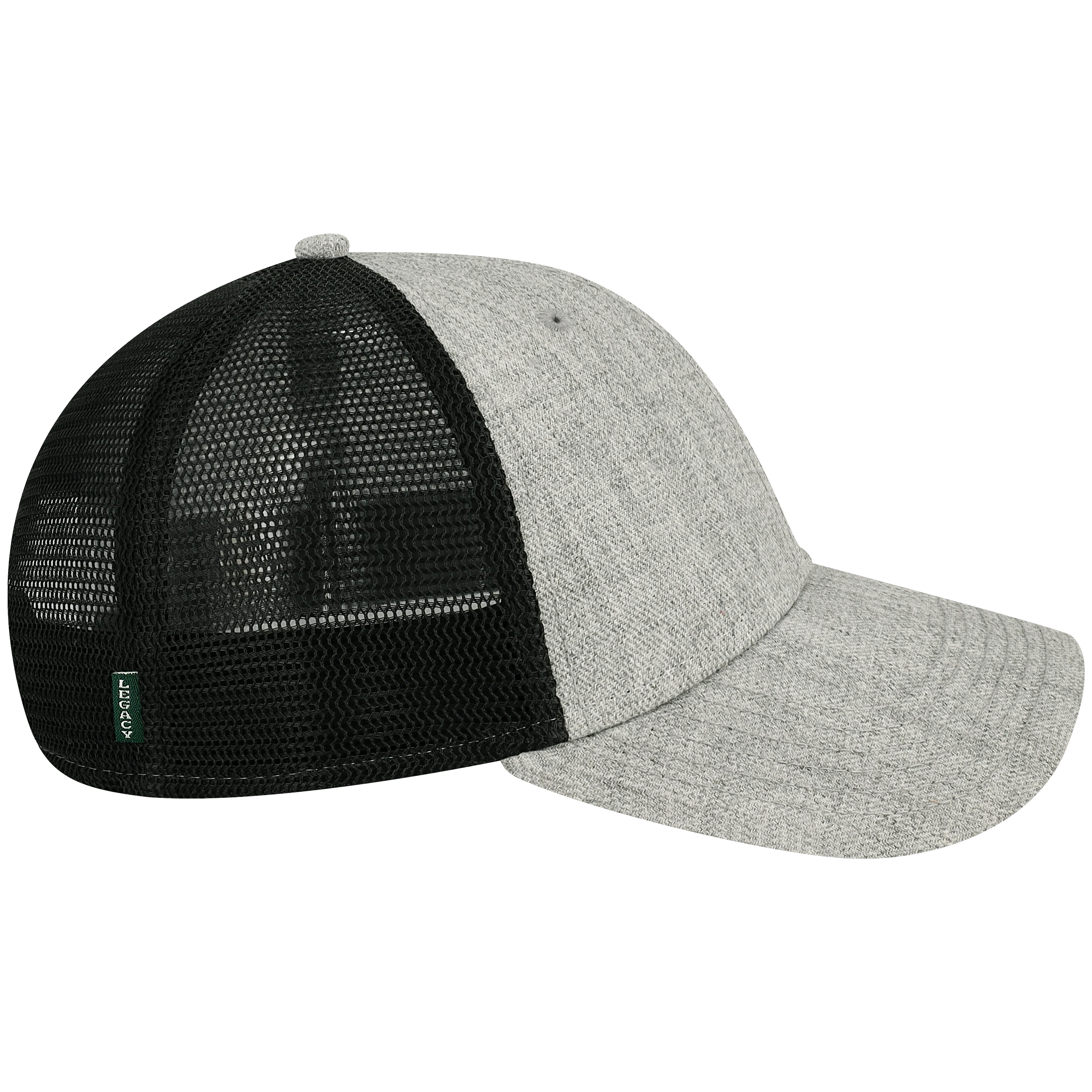 LSU Tigers Heather Grey/Black Lo-Pro Snapback Adjustable Trucker Hat - Image 3