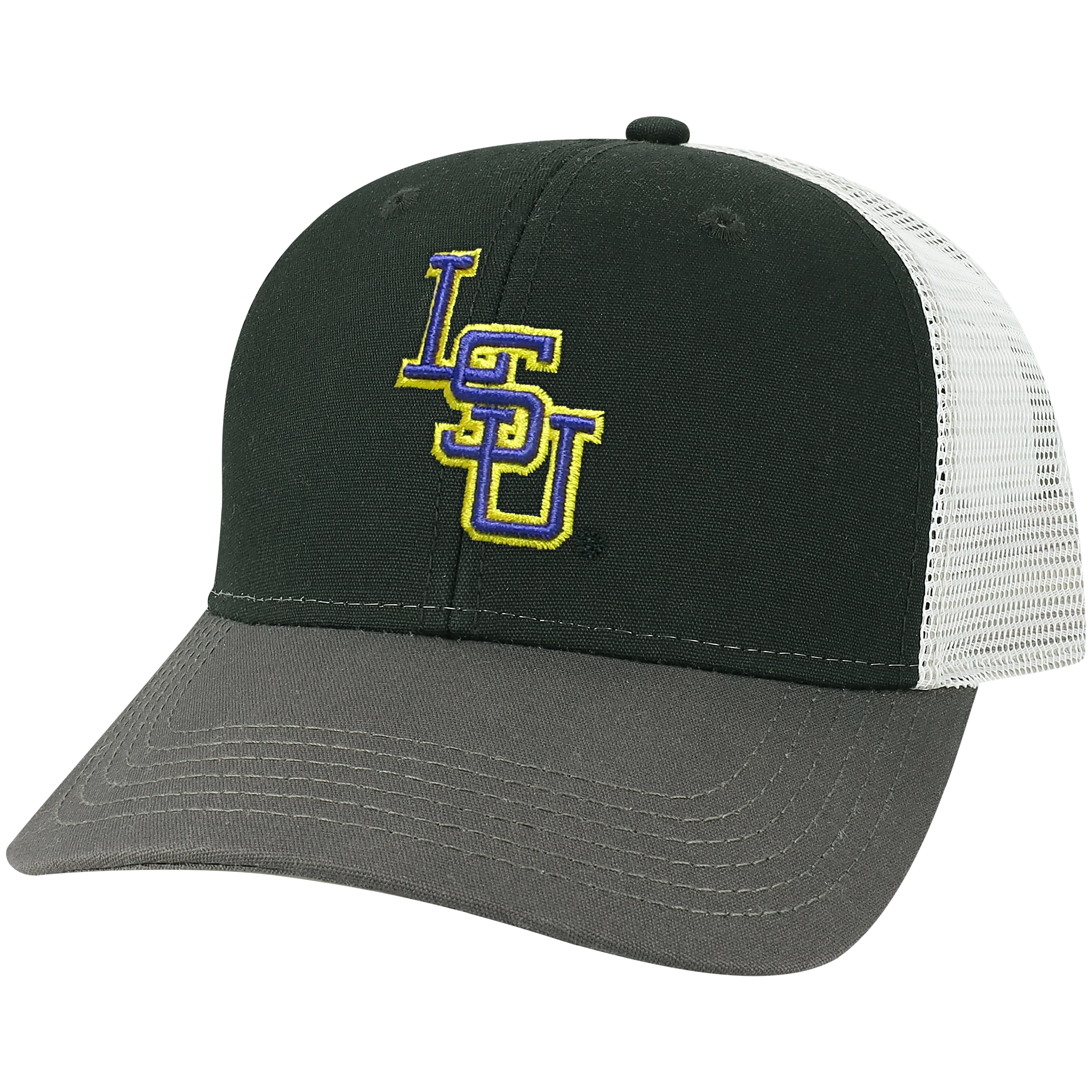 LSU Tigers Mid-Pro Snapback Adjustable Trucker Hat - Image 4