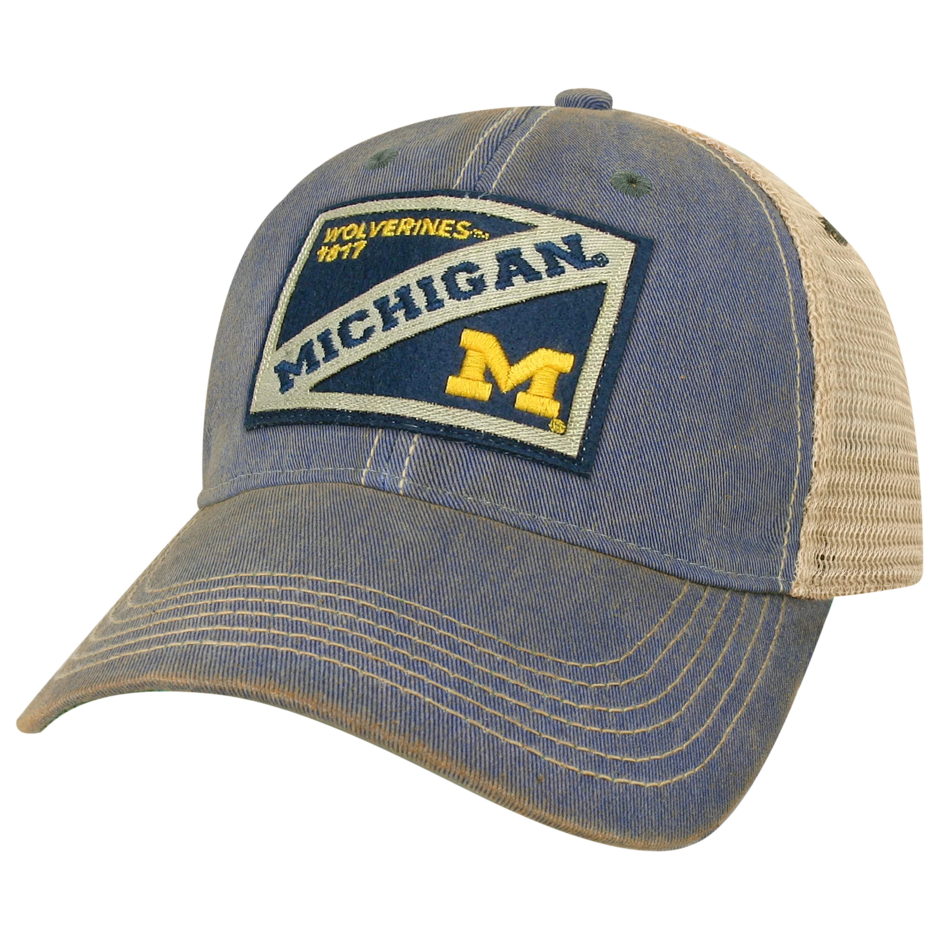 Michigan Wolverines OFA Blue Old Favorite Adjustable Trucker Hat - Image 4