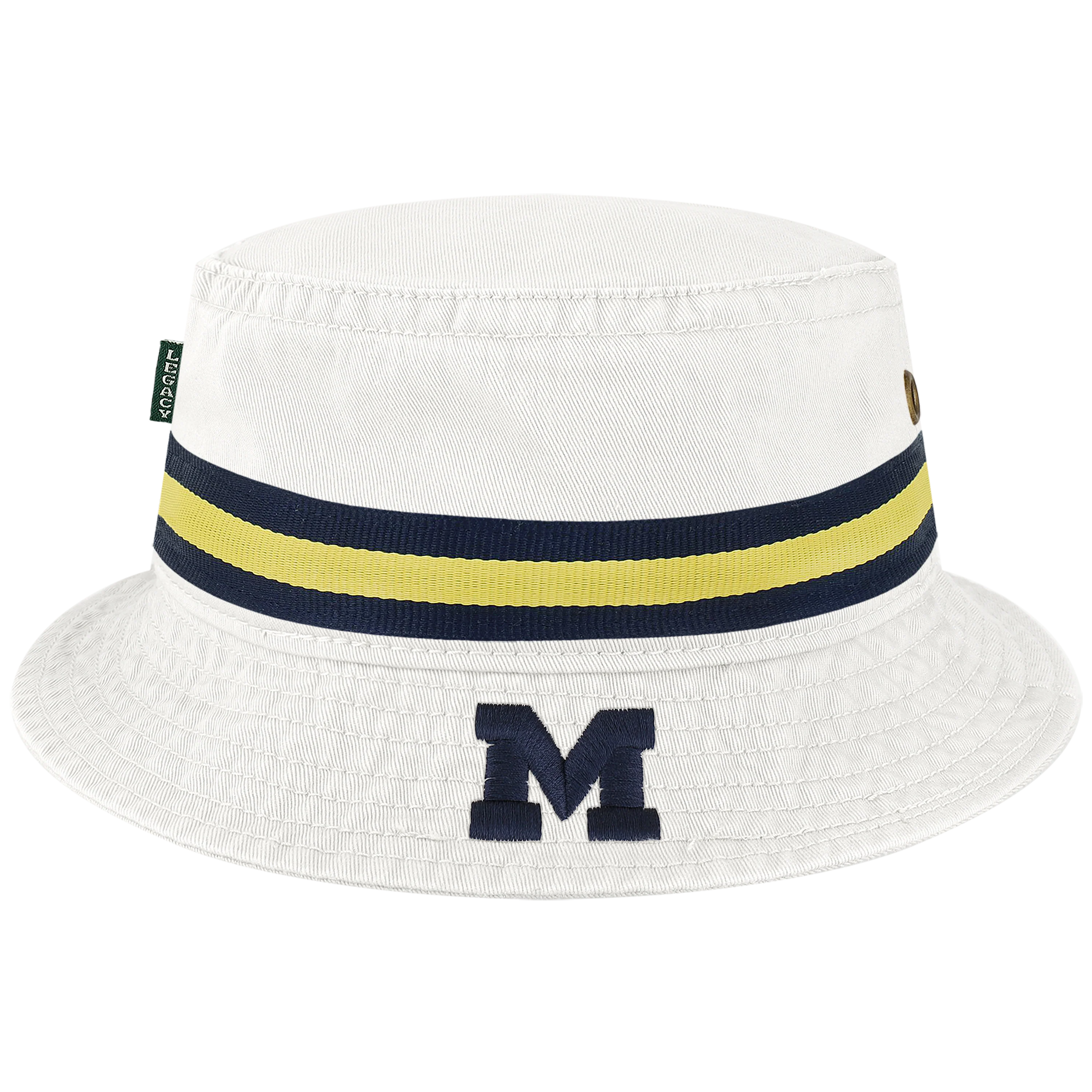 Michigan Wolverines White Relaxed Twill Bucket Hat - Image 3