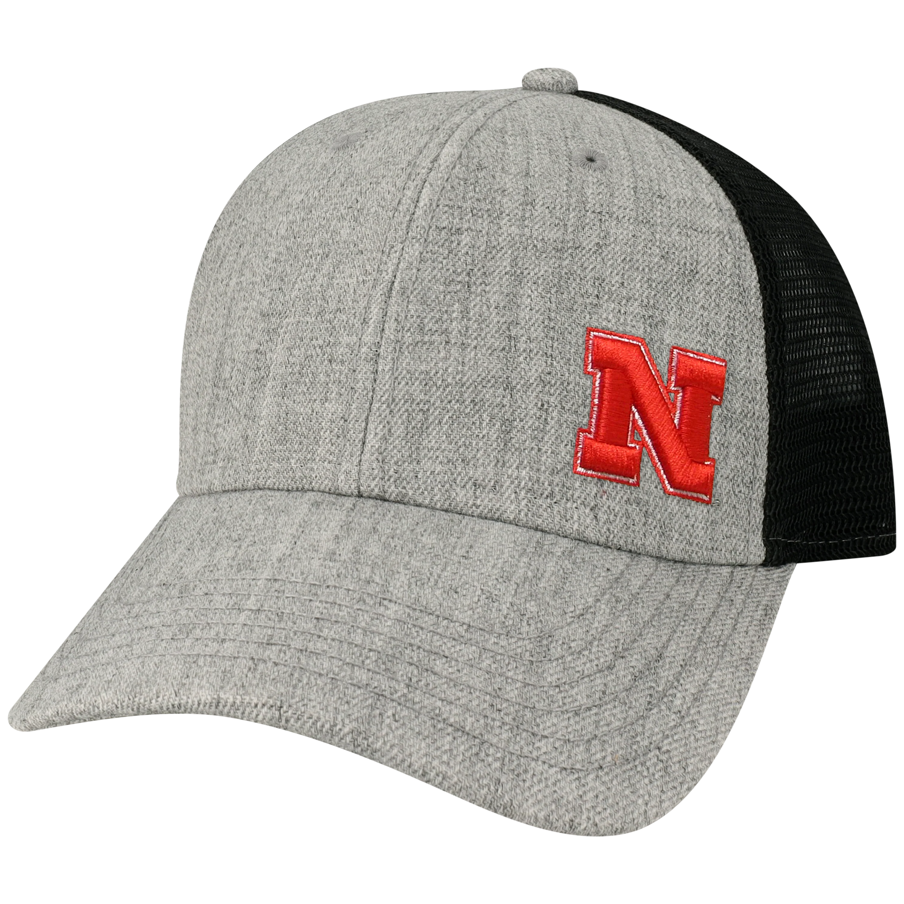 Nebraska Cornhuskers Heather Grey/Black Lo-Pro Snapback Adjustable Trucker Hat - Image 4