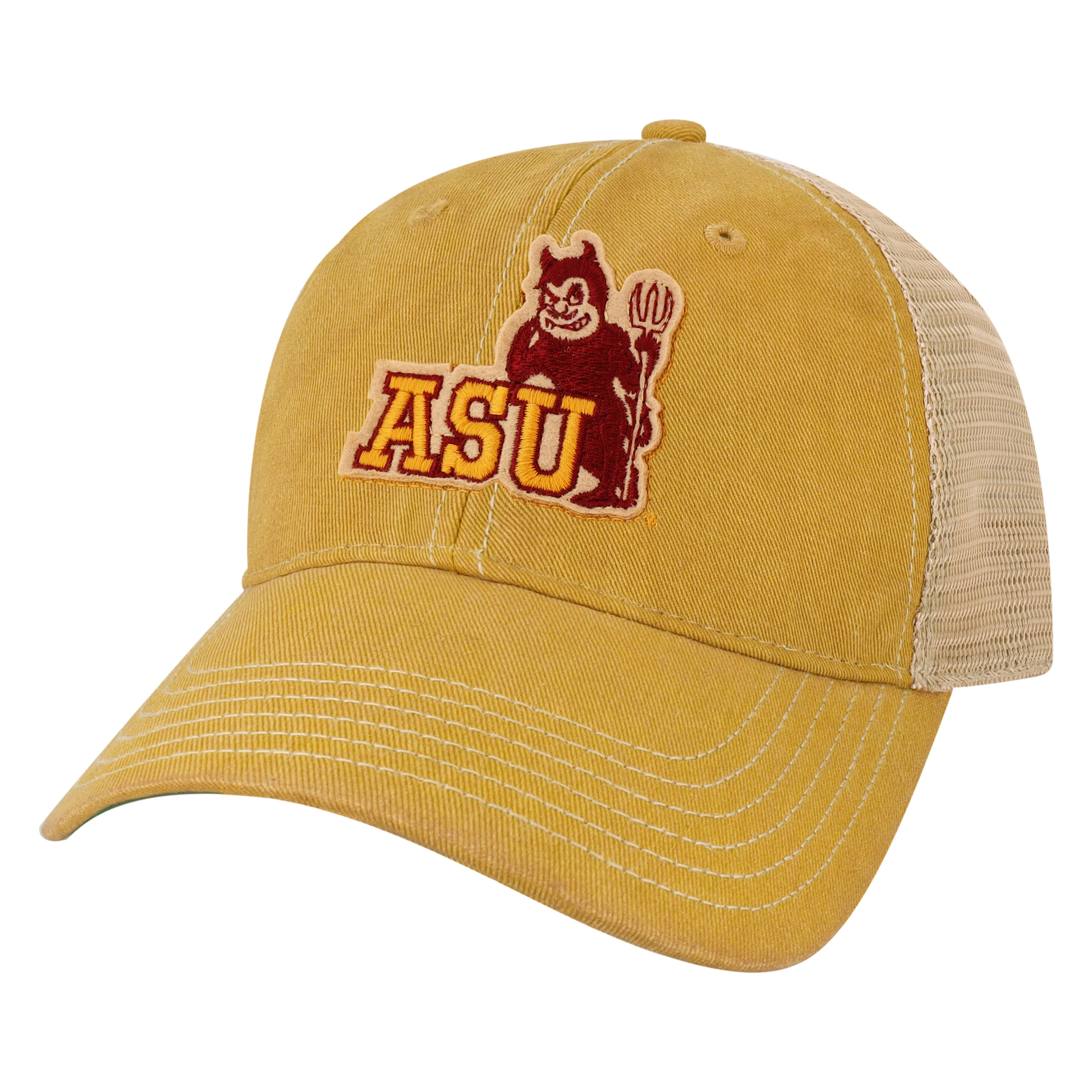 Arizona State Sun Devils College Vault OFA Yellow Old Favorite Adjustable Trucker Hat - Image 4