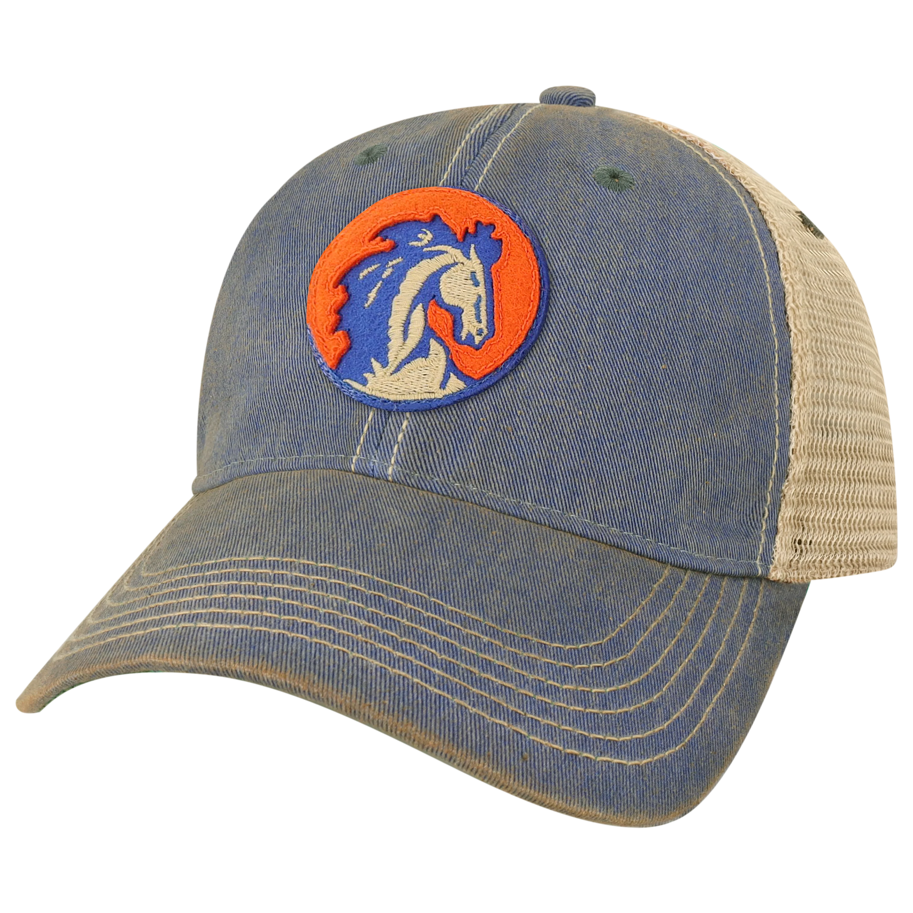 Boise State Broncos College Vault OFA Blue Old Favorite Adjustable Trucker Hat - Image 4