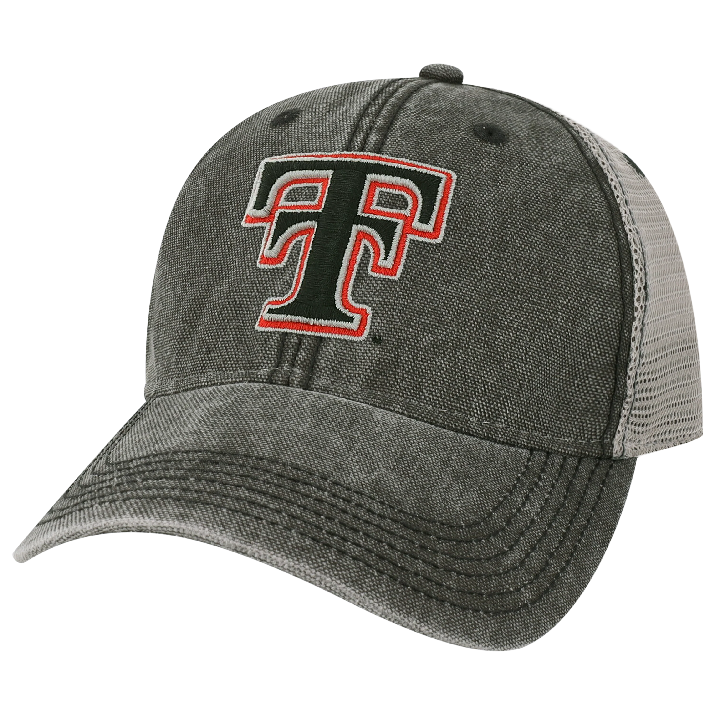 Texas Tech Red Raiders College Vault Black/Grey Dashboard Adjustable Trucker Hat - Image 4