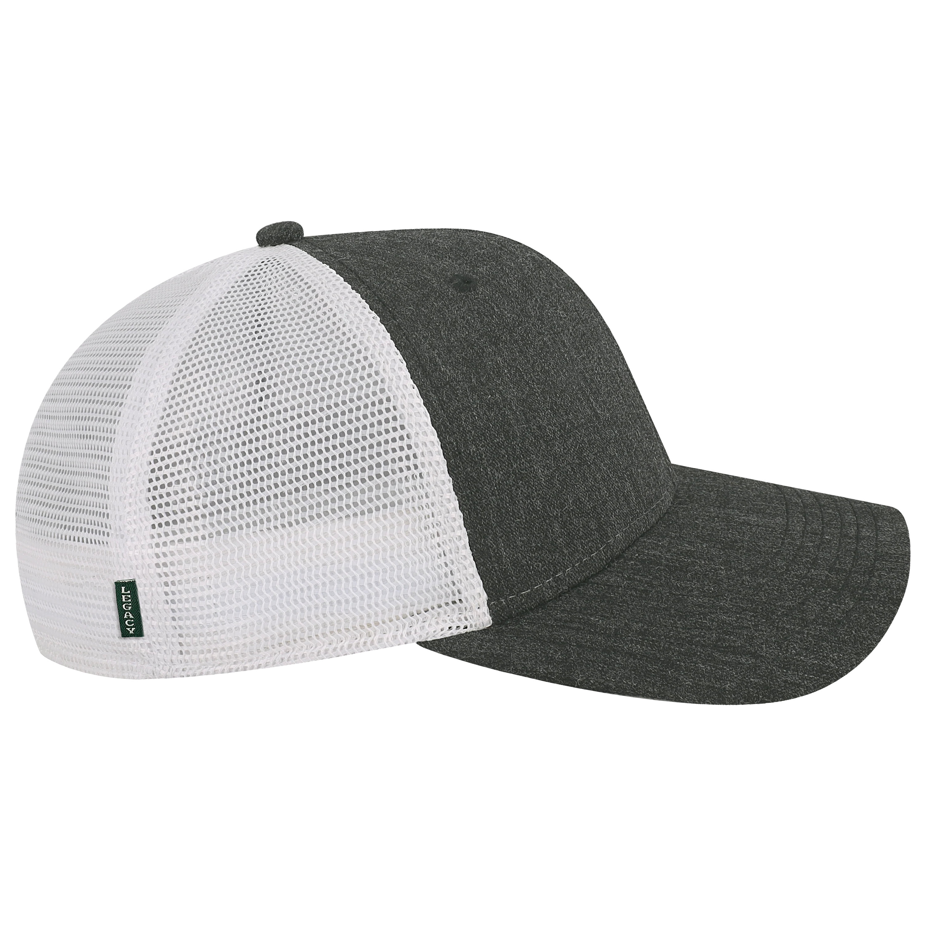 Nebraska Cornhuskers College Vault Melange Black/White Mid-Pro Snapback Adjustable Trucker Hat - Image 3