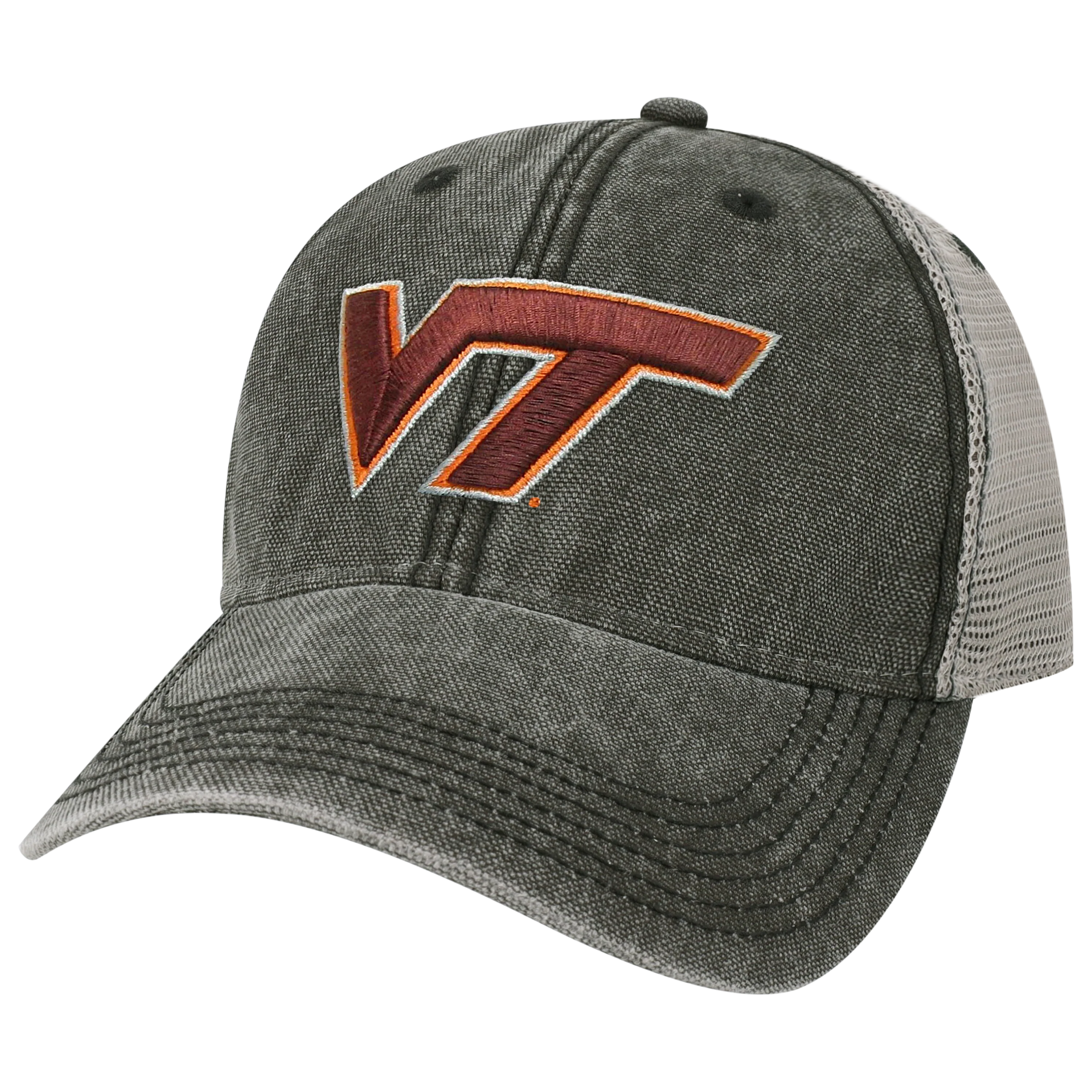 Virginia Tech Hokies Black/Grey Dashboard Trucker Hat