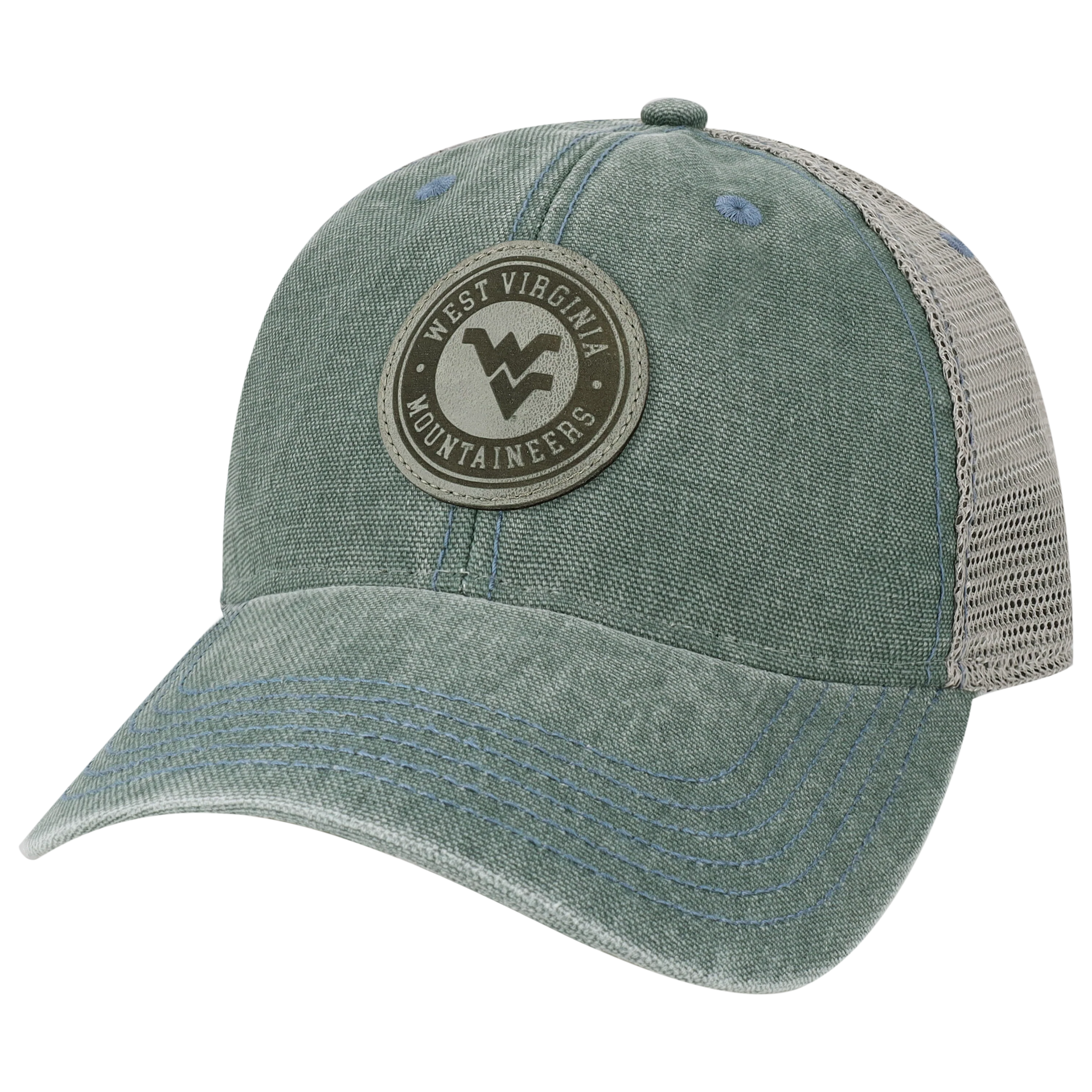 West Virginia Blue Steel/Grey Dashboard Trucker