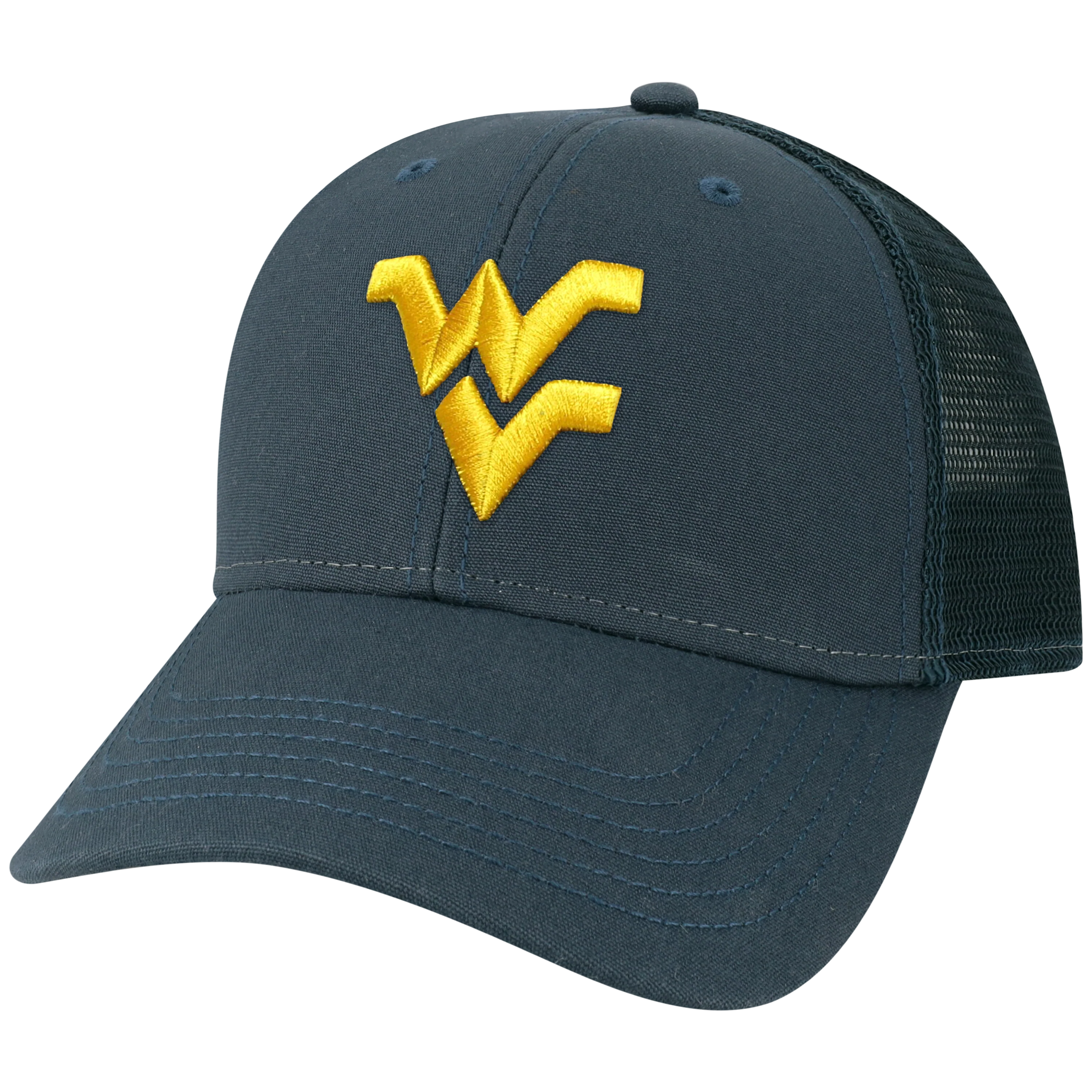 West Virginia Mountaineers Navy Lo-Pro Snapback Adjustable Trucker Hat - Image 4