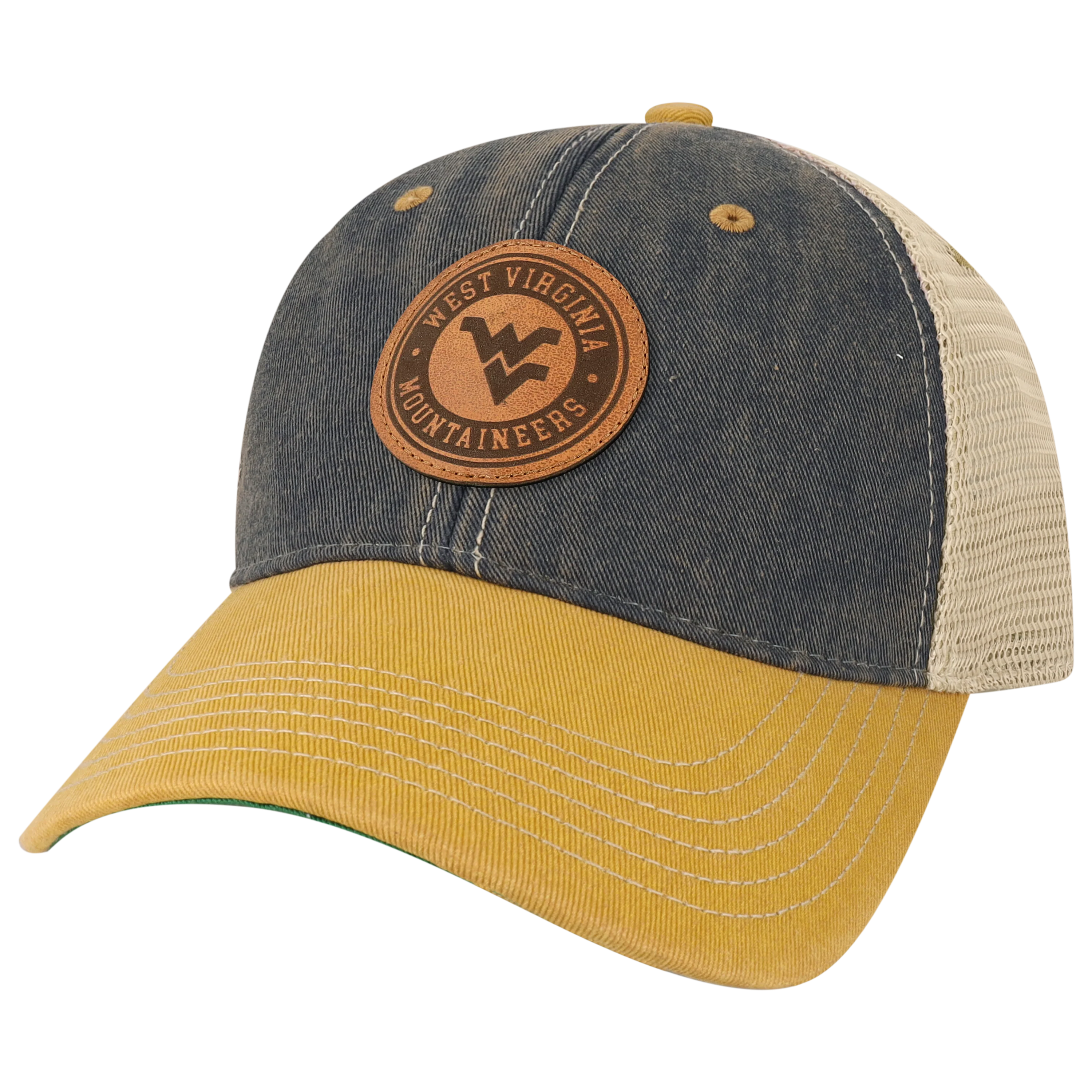 West Virginia Navy/Yellow Old Favorite Trucker