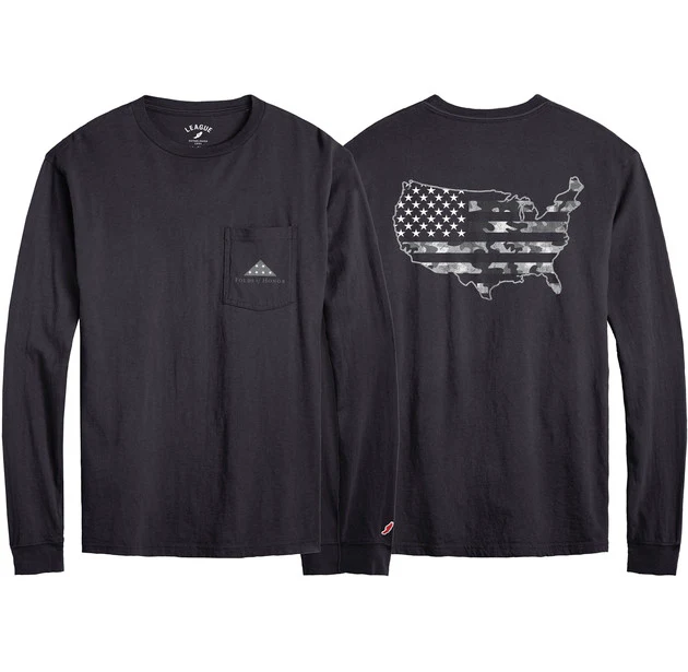 FOH Men's Black Long Sleeve Pocket Tee - Image 4