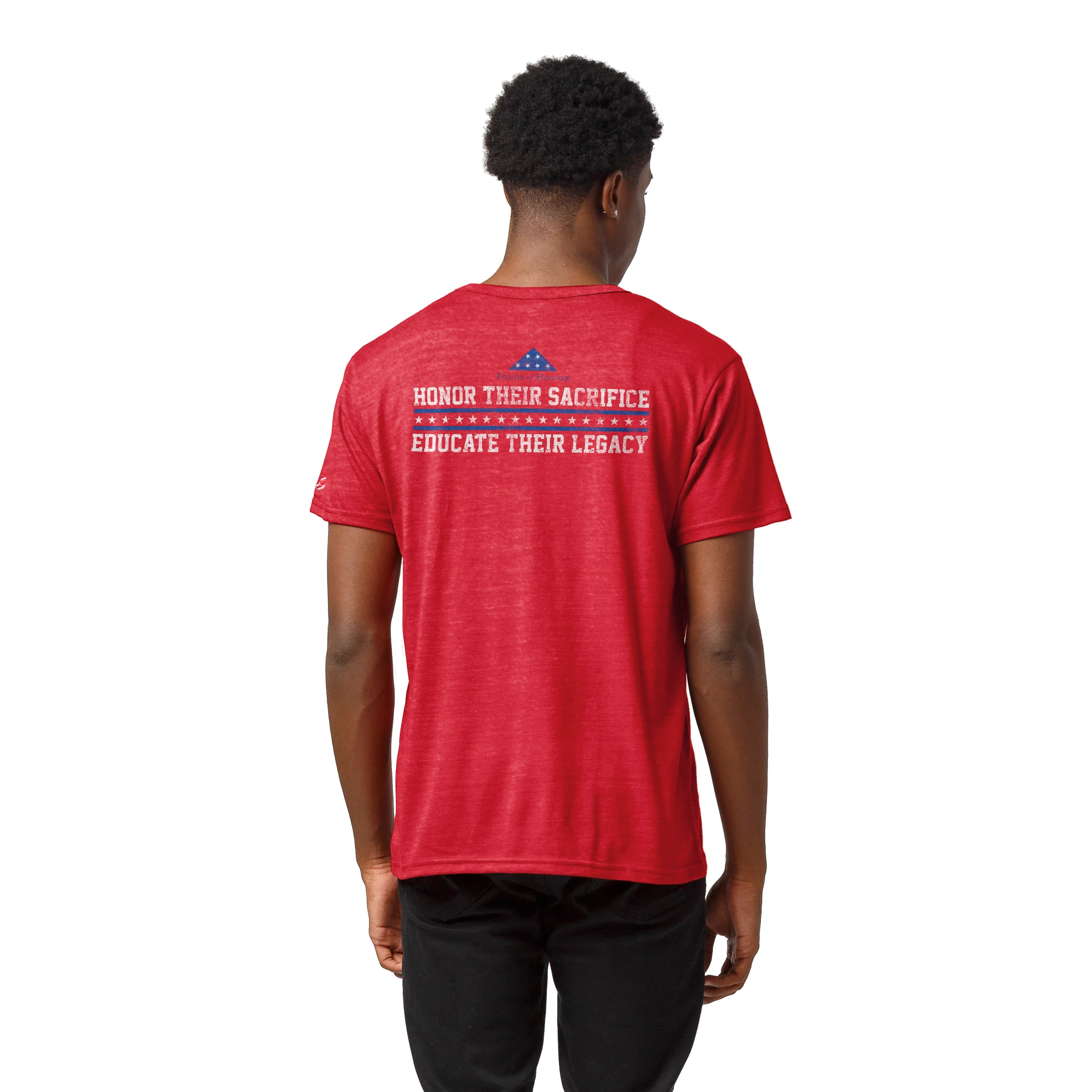 FOH Men's Heather Red Victory Falls Tee - Image 3