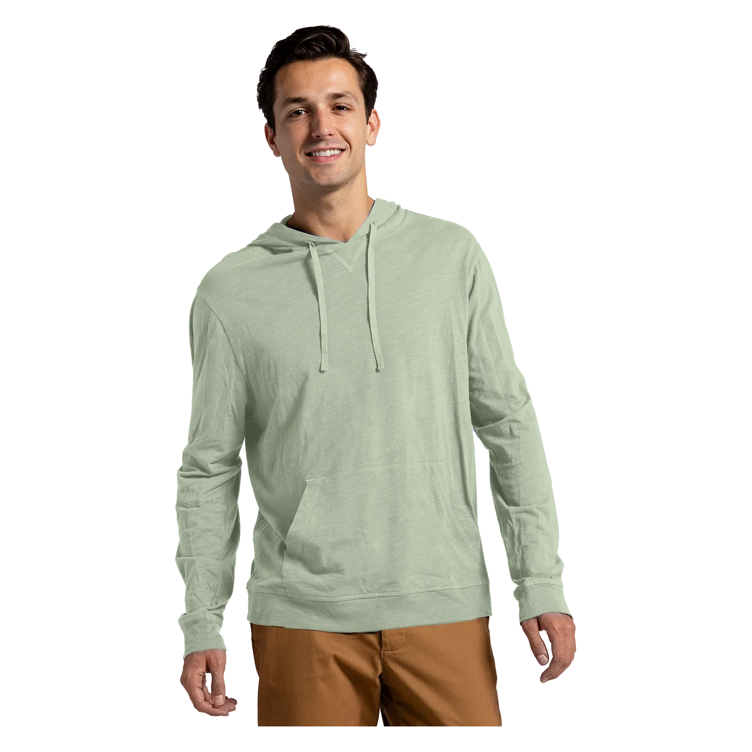 JS120 Jersey Slub Long Sleeve Hood - Image 3