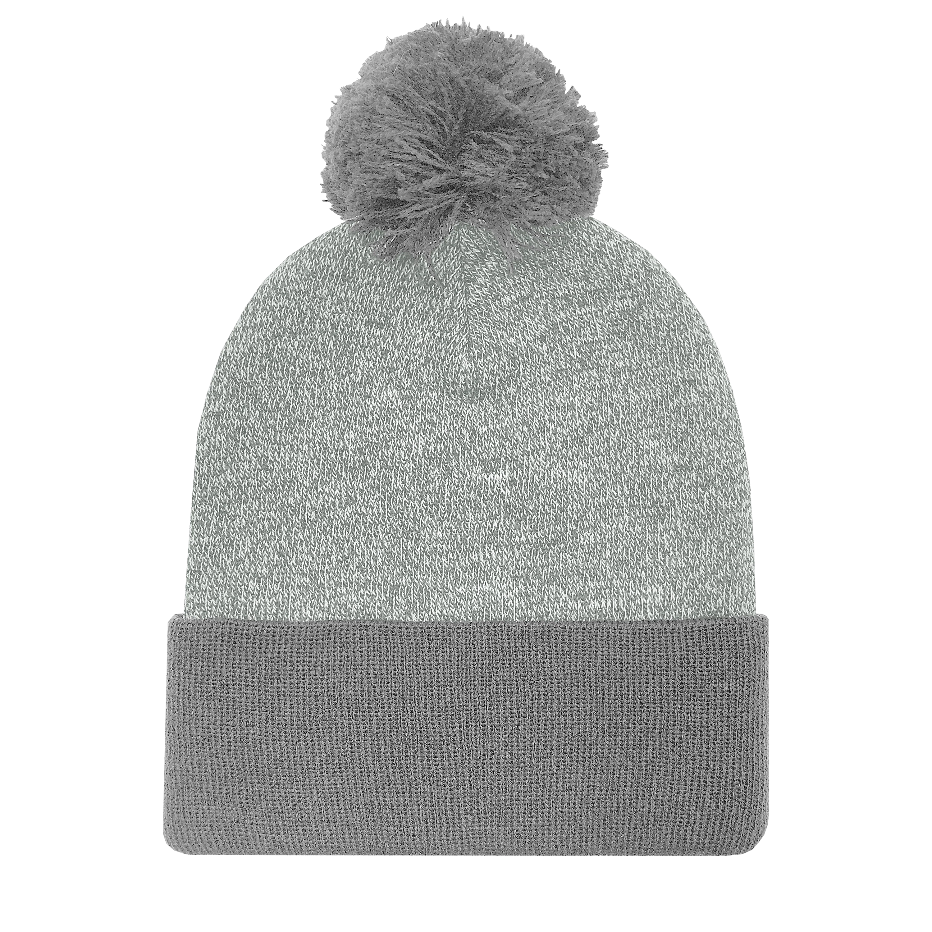KNC03P Marled Pom Cuff Beanie - Image 3