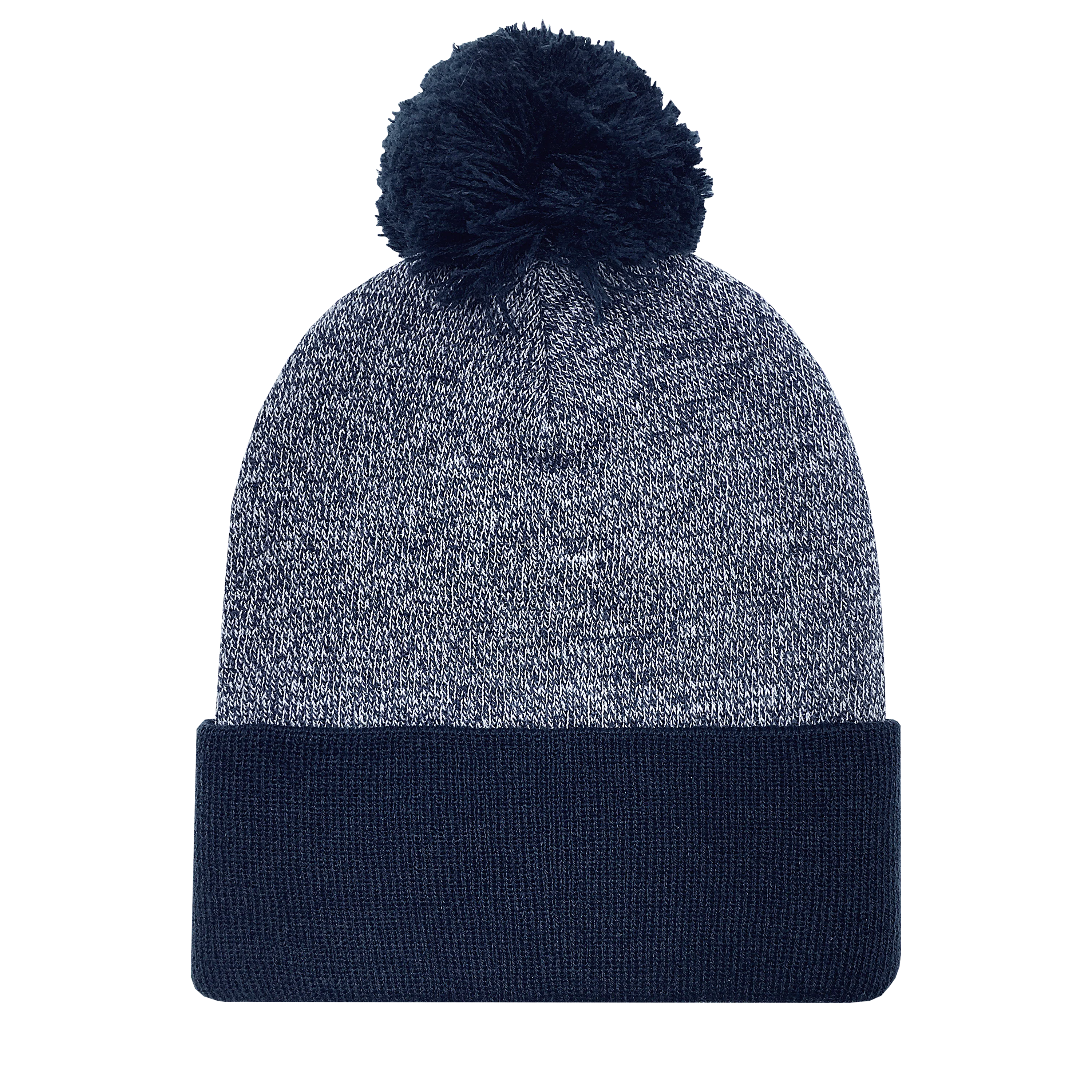 KNC03P Marled Pom Cuff Beanie - Image 5