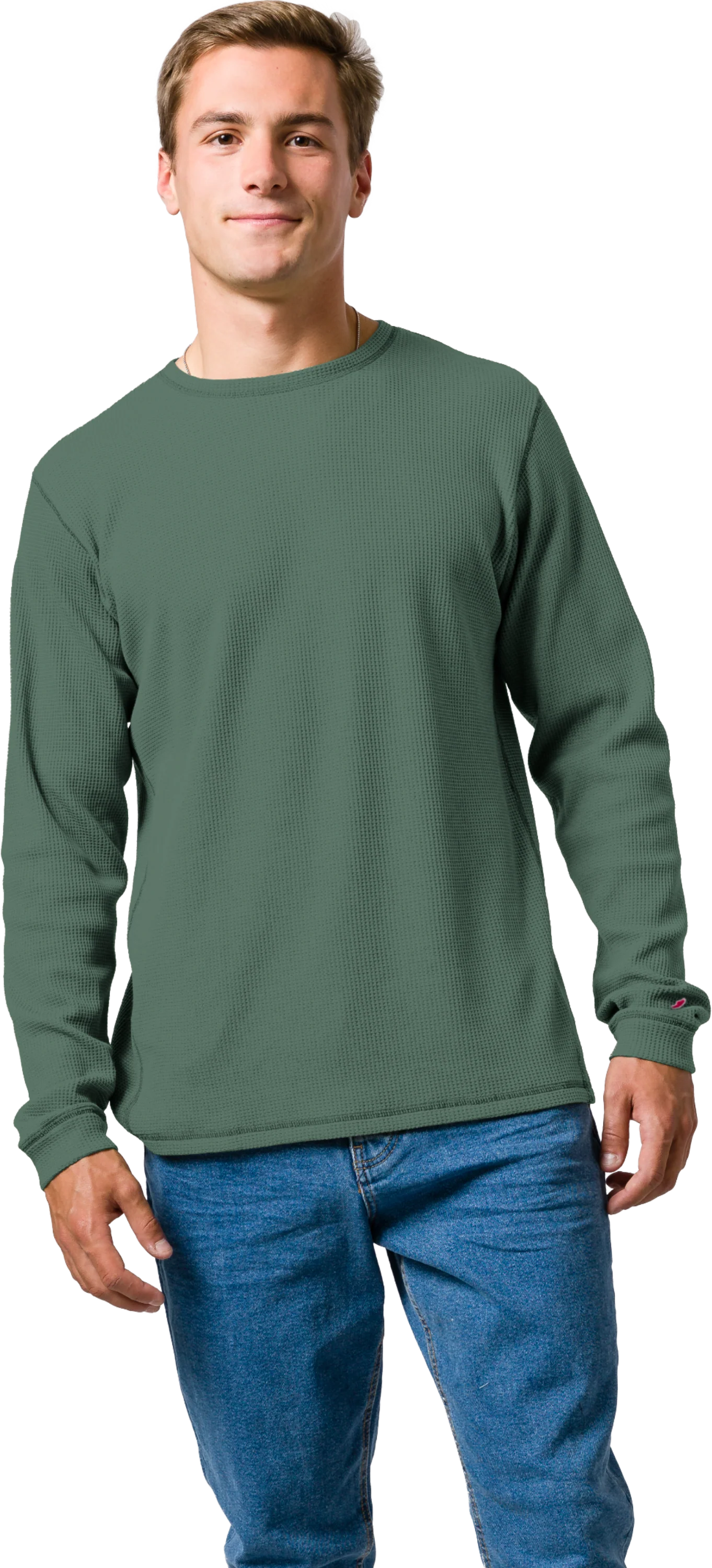 WA200 Waffle Long Sleeve Crew - Image 3