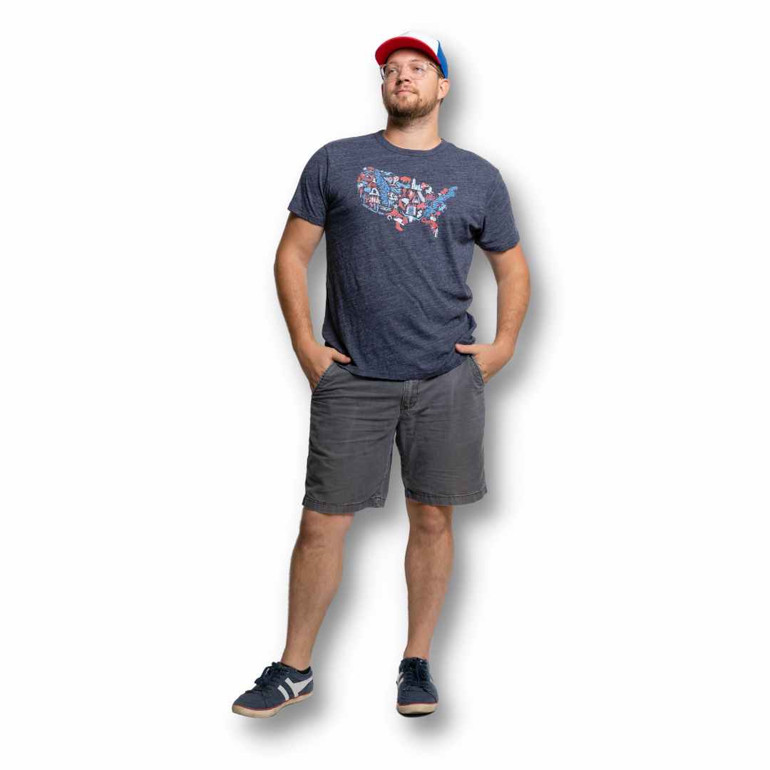 'Merica Map - 4th of July Victory Falls Tee - Image 2