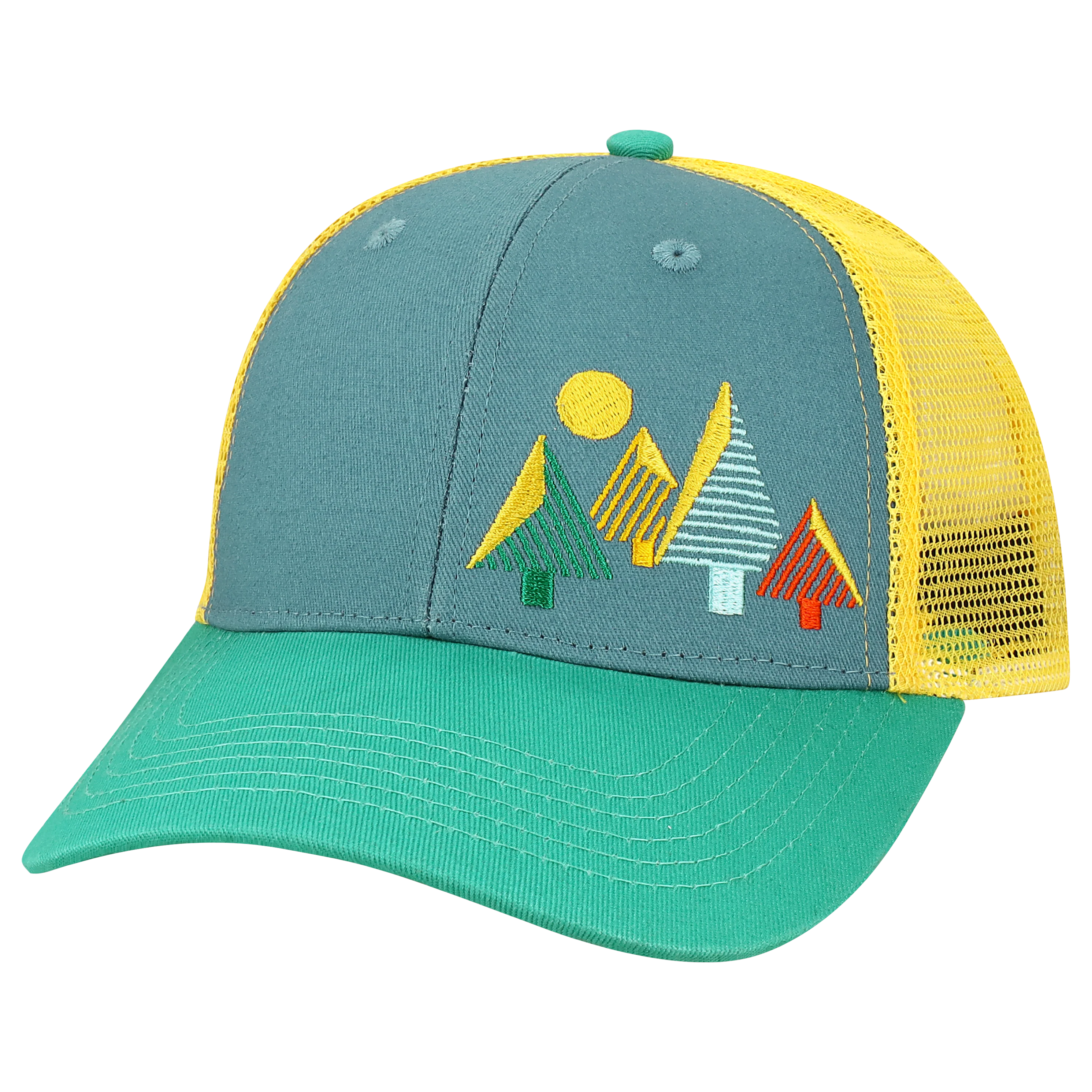 Y6PTKR Structured 6 Panel Trucker Youth Cap - Image 4