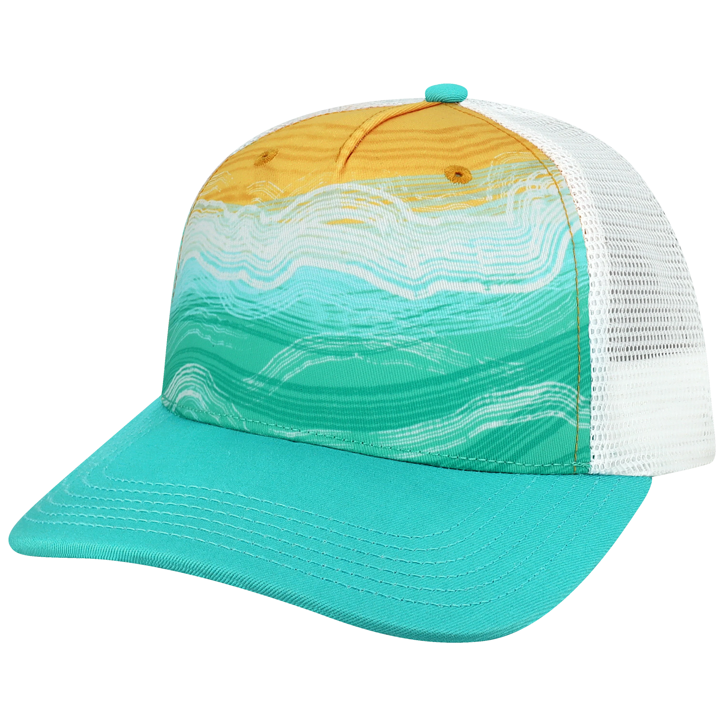 5PTKR Structured 5 Panel Trucker Cap - Coastal - Image 12