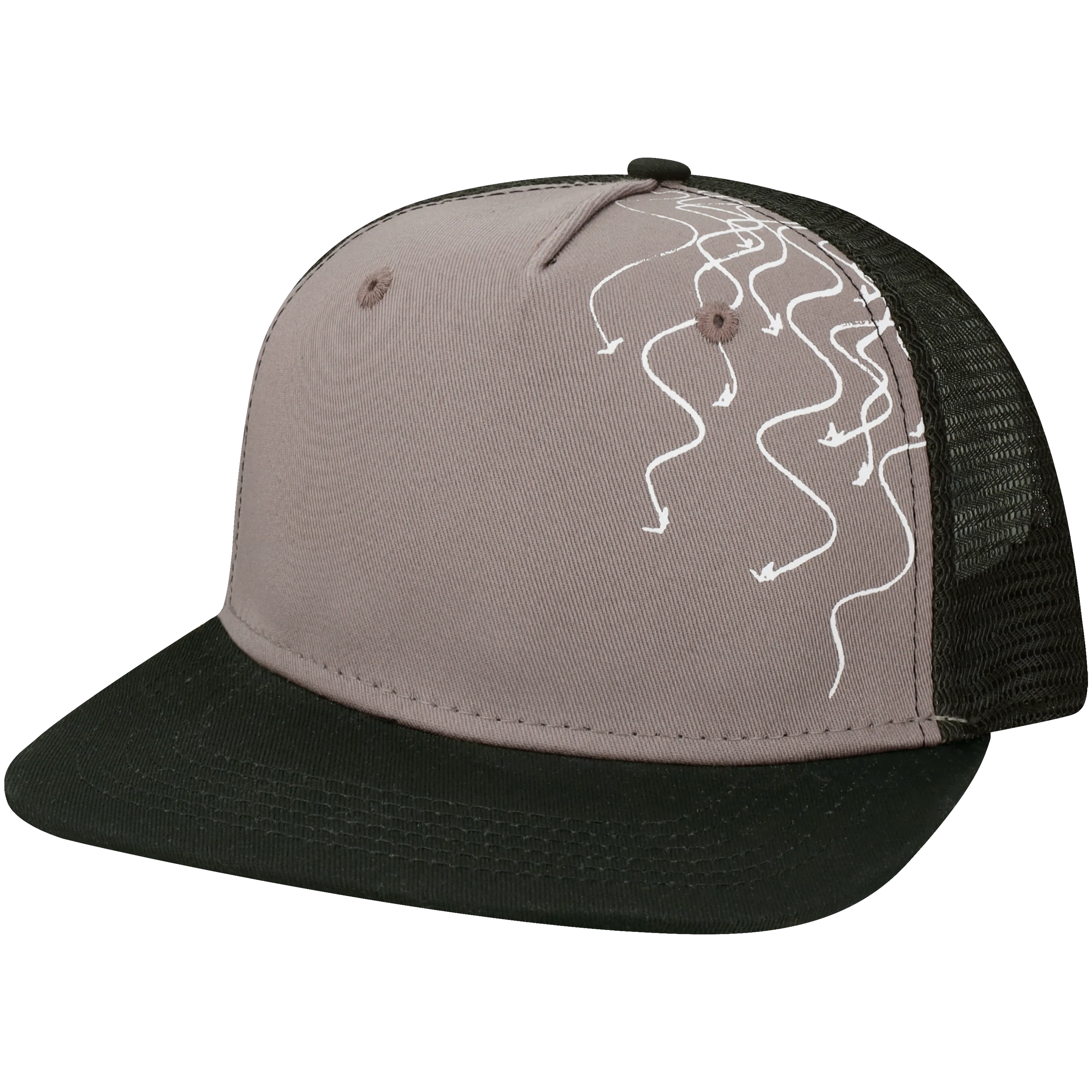 5PFLAT Structured 5 Panel Flat Brim Cap