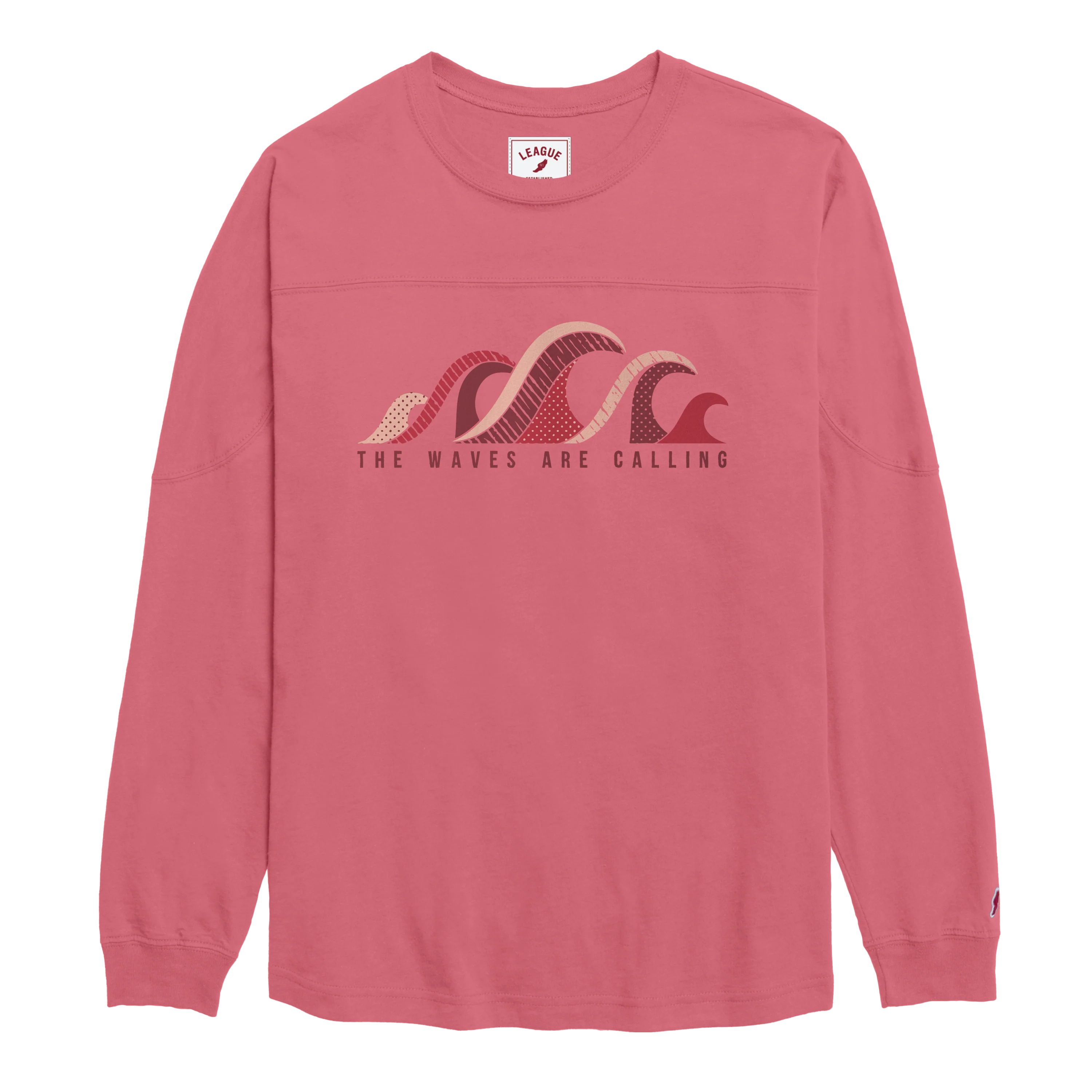 The Waves are Calling - Throwback Long Sleeve Tee