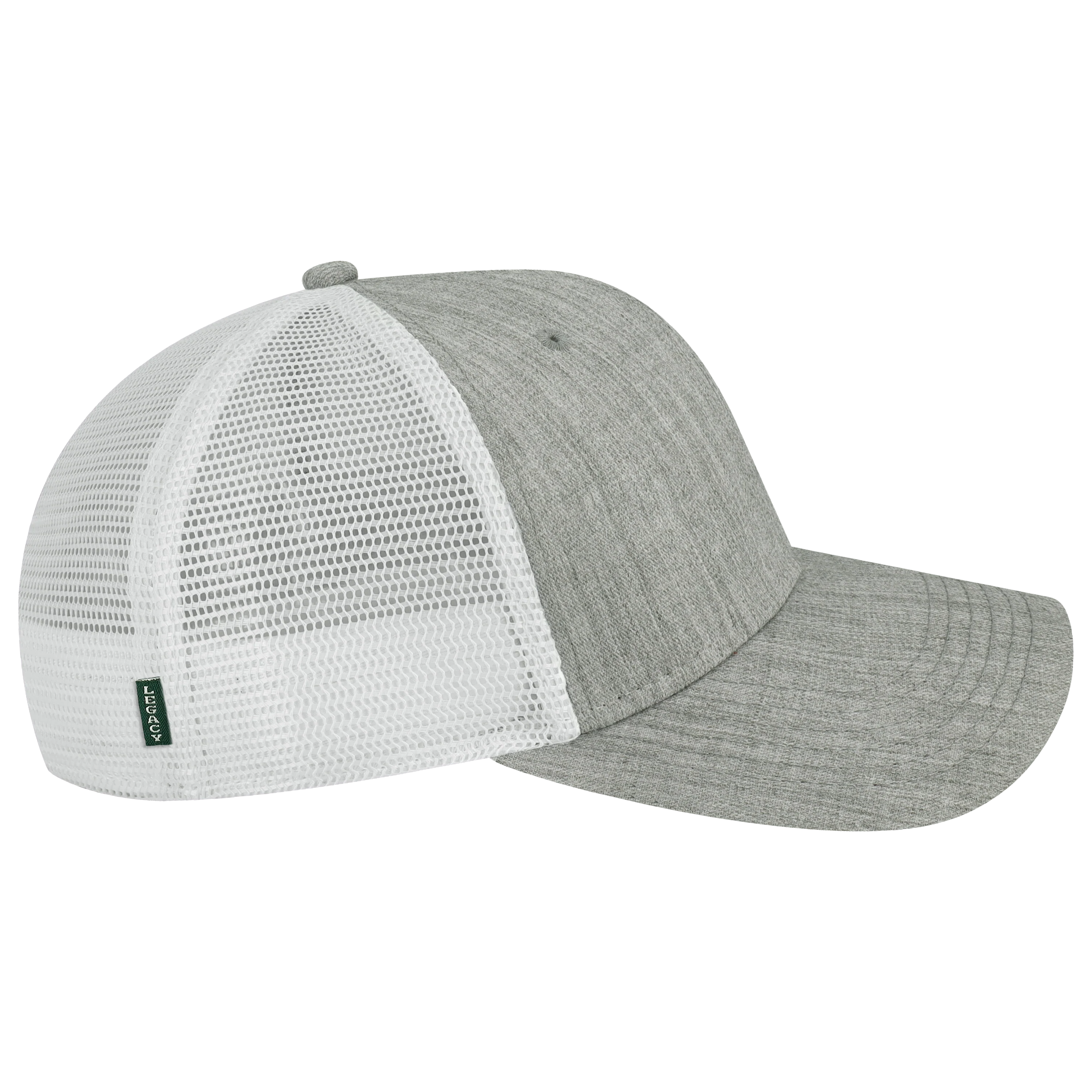 UVA Red, White, and Hoo Mid-Pro Snapback Hat - Melange Grey/White - Image 3