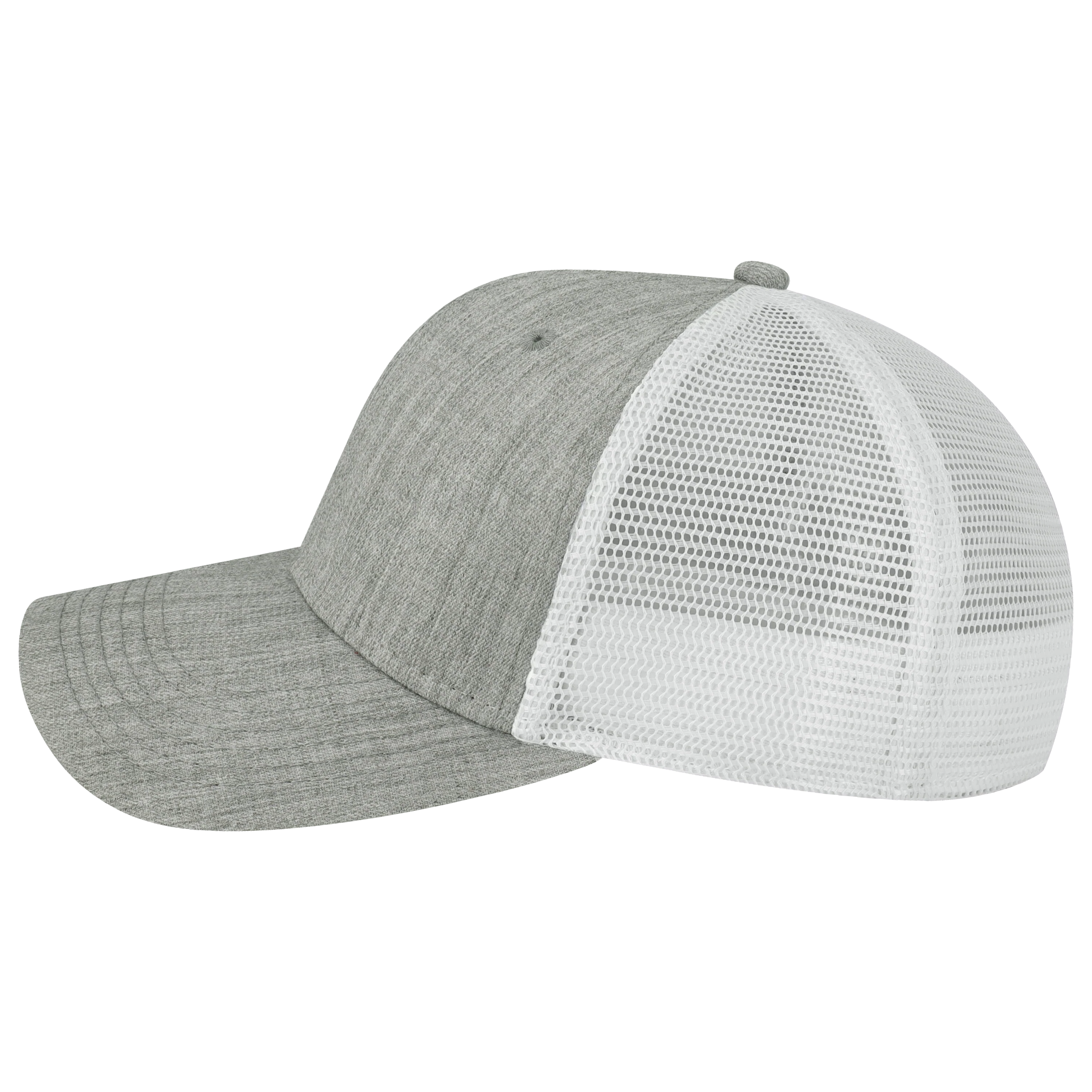UVA Red, White, and Hoo Mid-Pro Snapback Hat - Melange Grey/White - Image 4