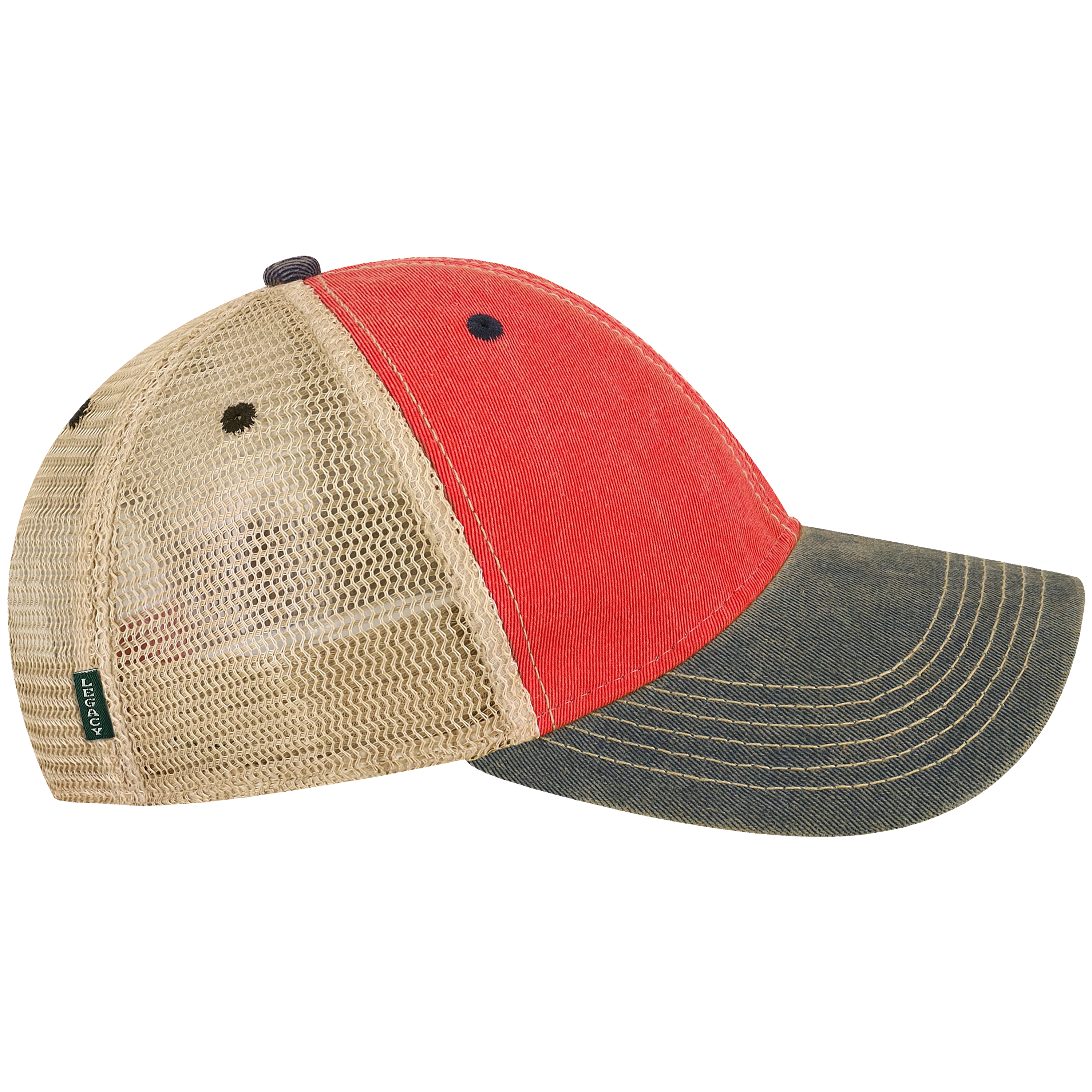 UVA Red, White, and Hoo Old Favorite Adjustable Trucker Hat - Scarlet/Navy - Image 3