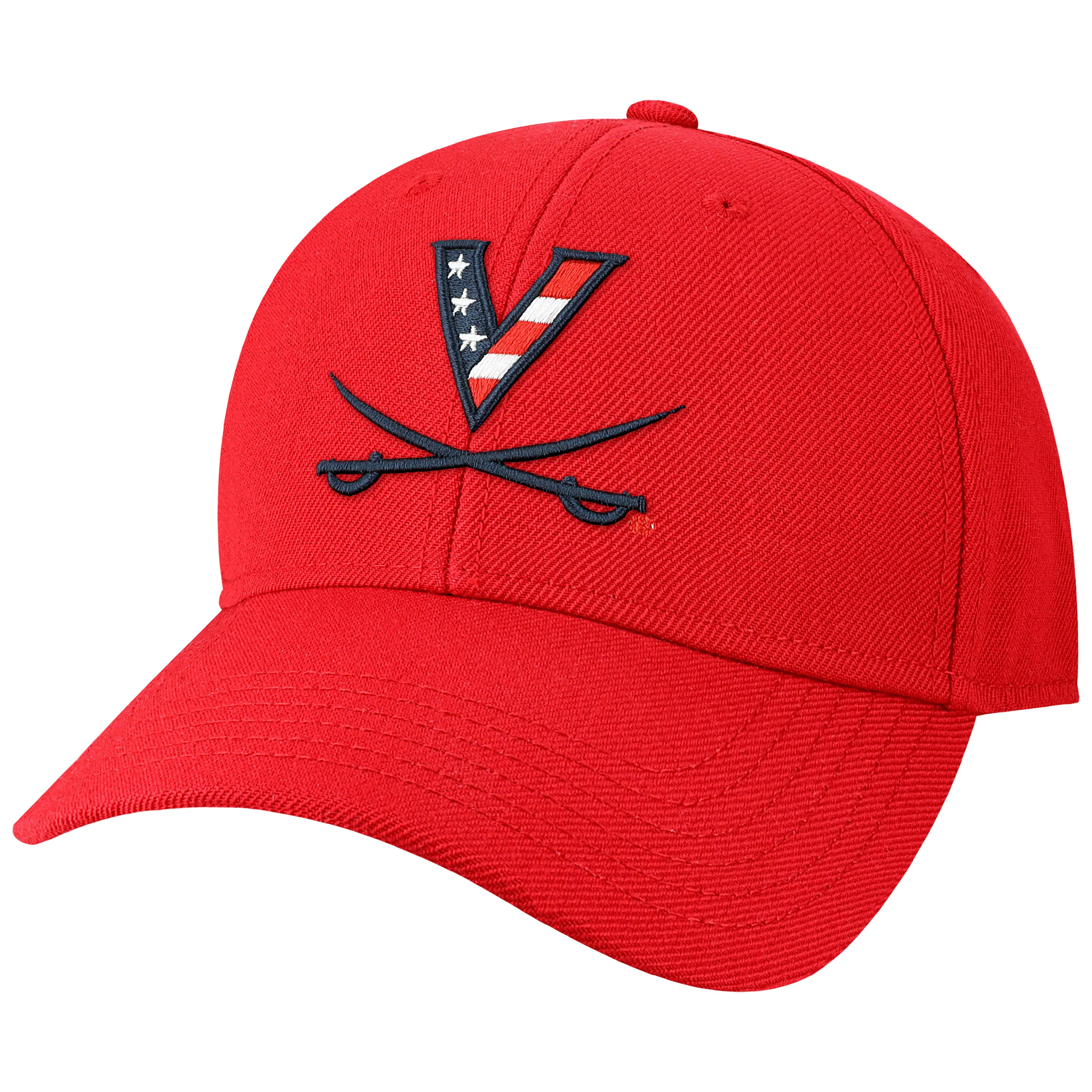 UVA Red, White, and Hoo 717 Serge Adjustable Hat