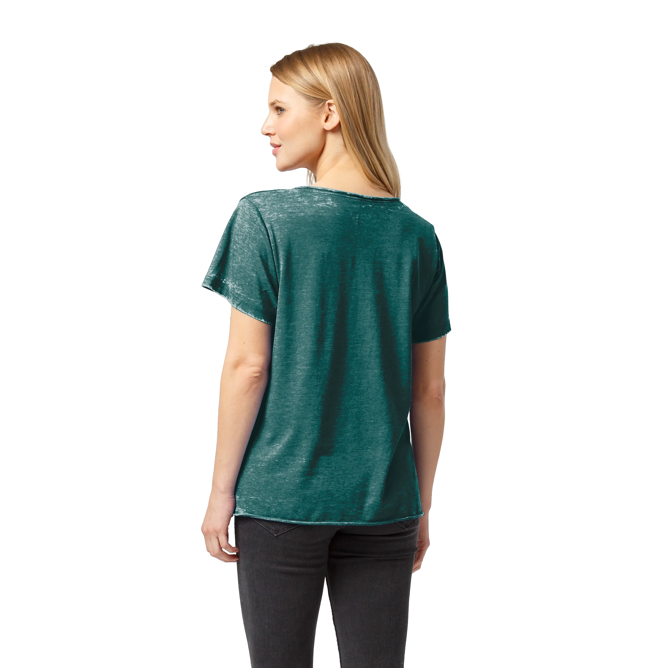 LU205 Burnout Loose Fit V-Neck - Image 4