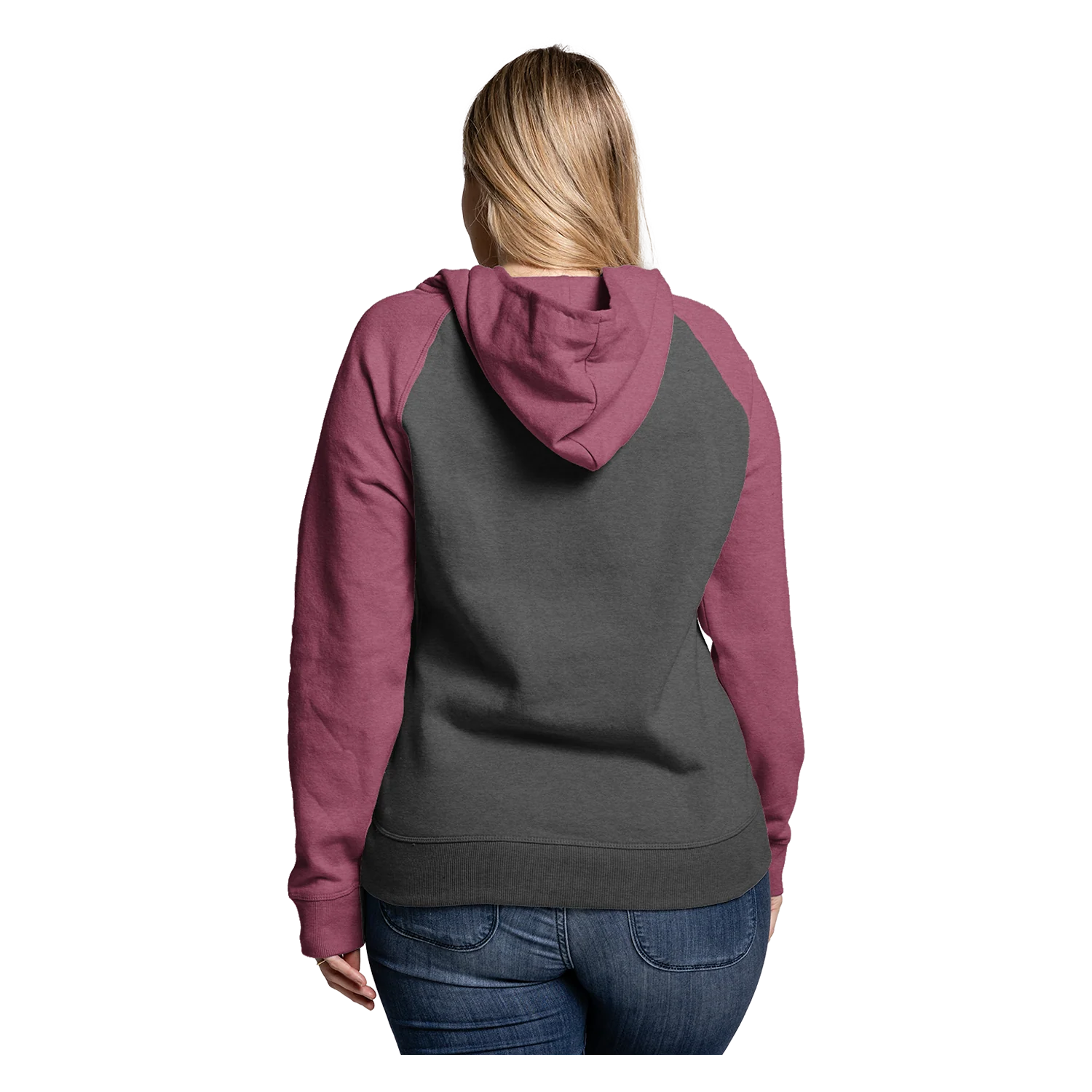 82182 Women's Cozy Asym Hood - Two Tone Colors - Image 4