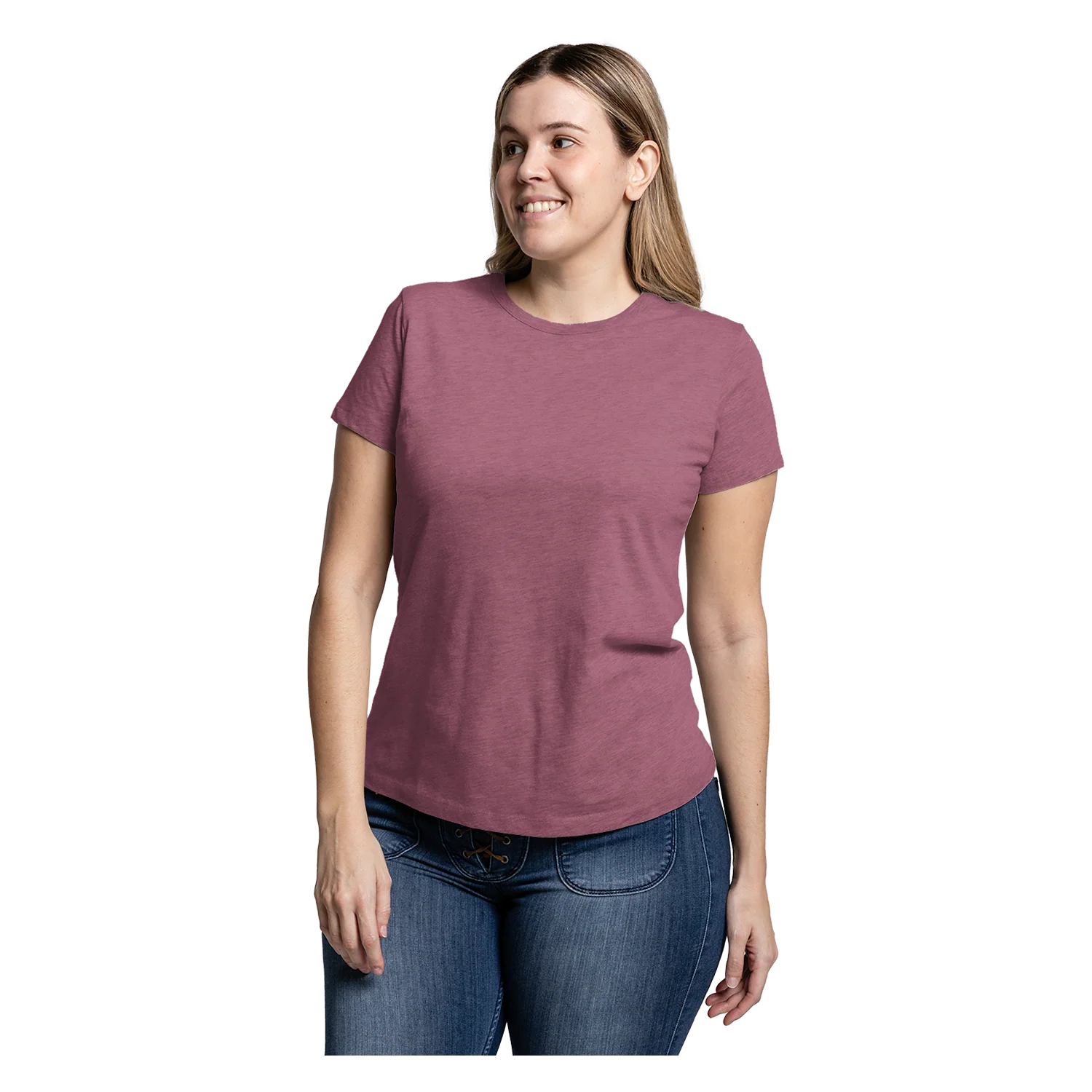 82240 Essentials Womens Short Sleeve Crew Neck Tee - Image 3
