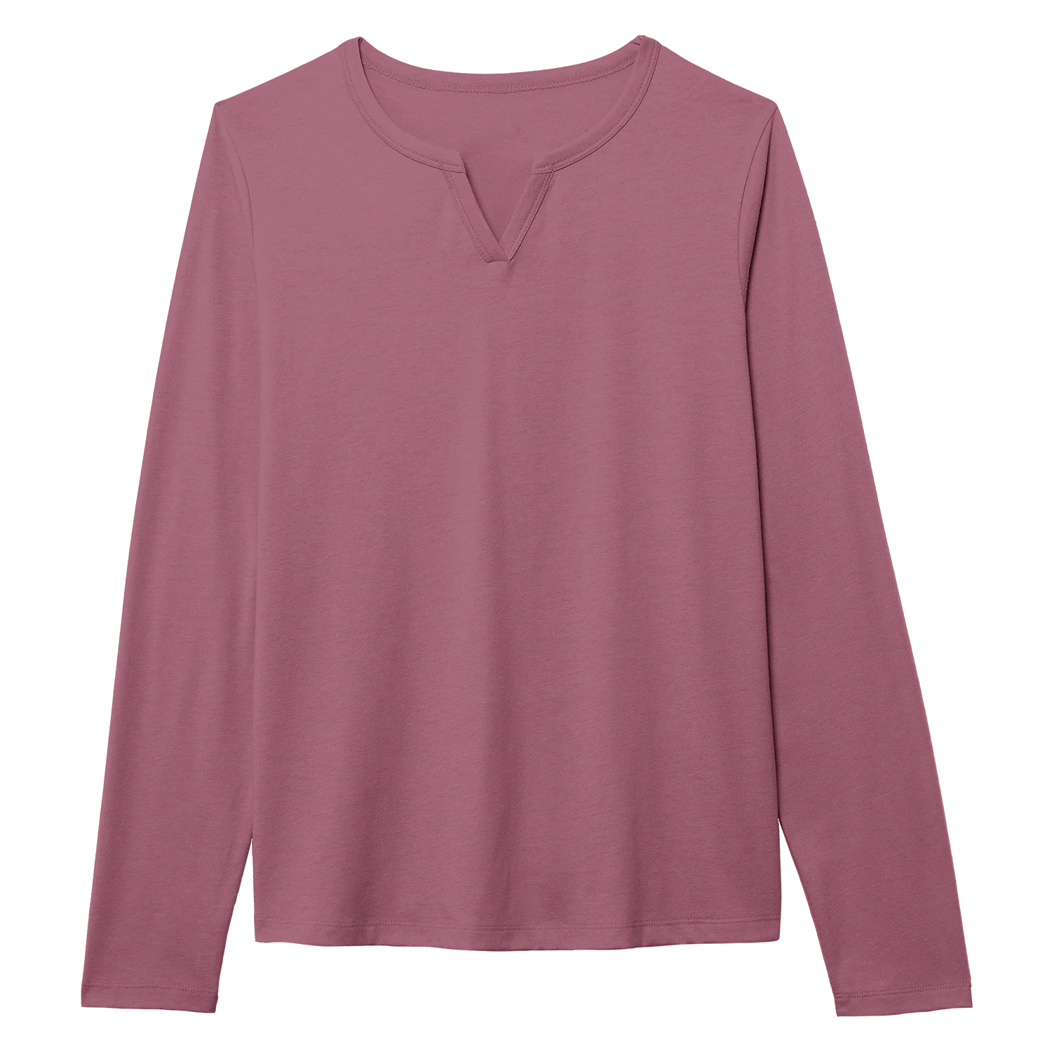 82242 Essentials Women's Long Sleeve Notch Neck Tee - Image 8