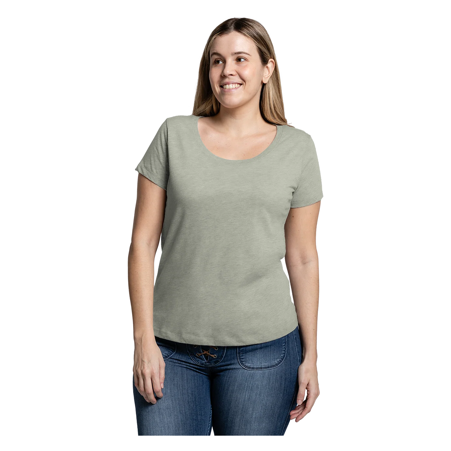82254 Essentials Womens Scoop Neck Tee - Image 3