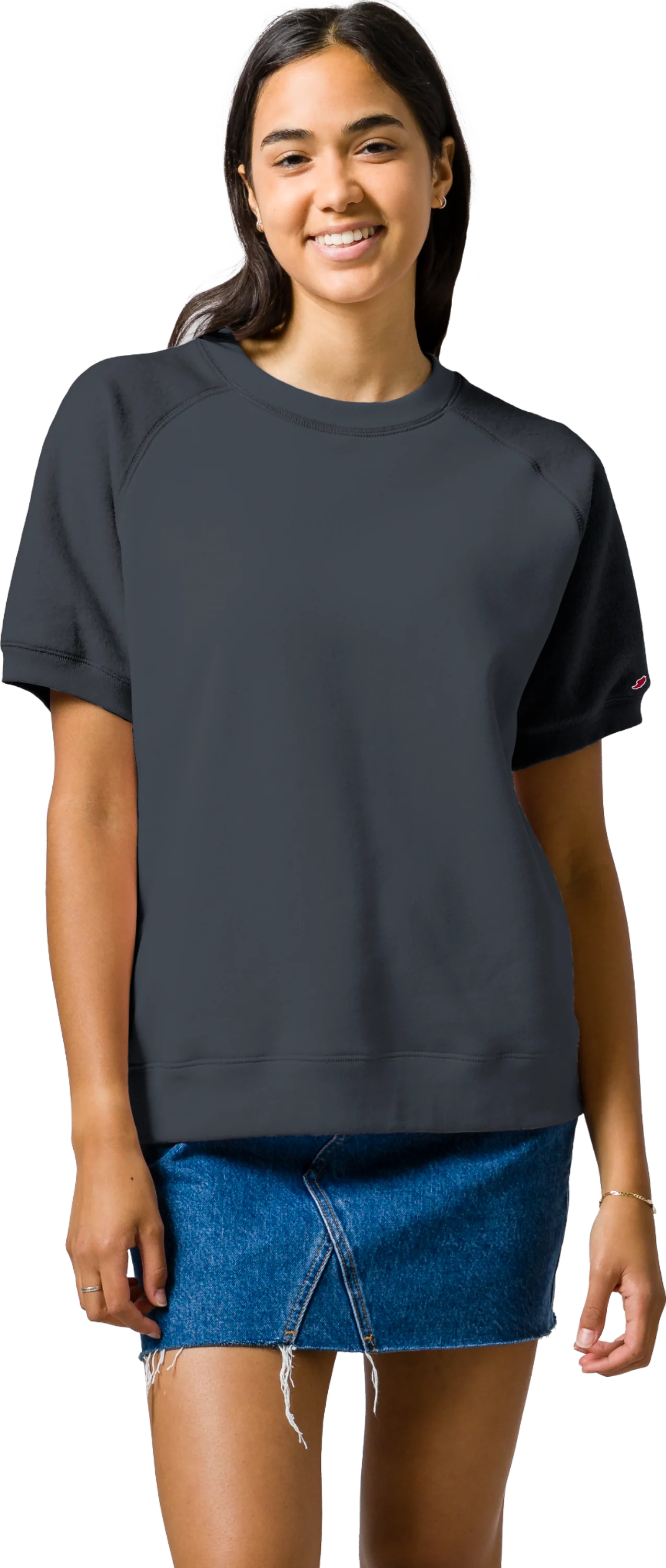 RVF100 Reverse Fleece Raglan Short Sleeve Crew - Image 3