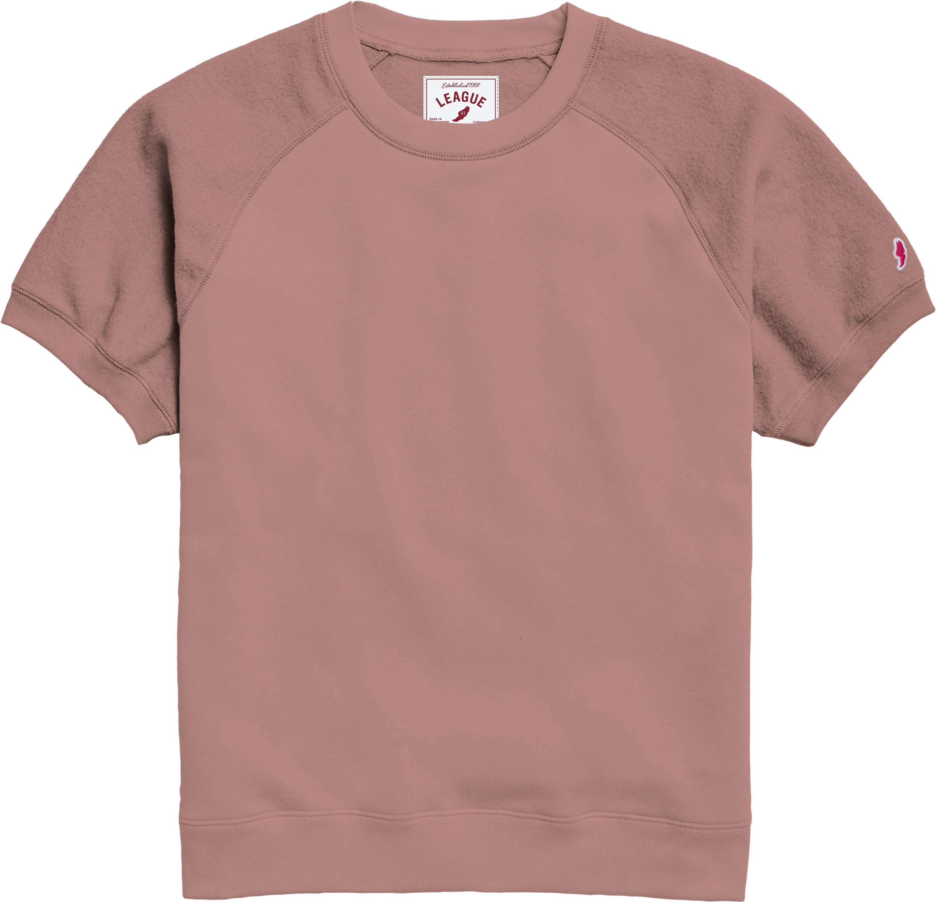RVF100 Reverse Fleece Raglan Short Sleeve Crew - Image 6
