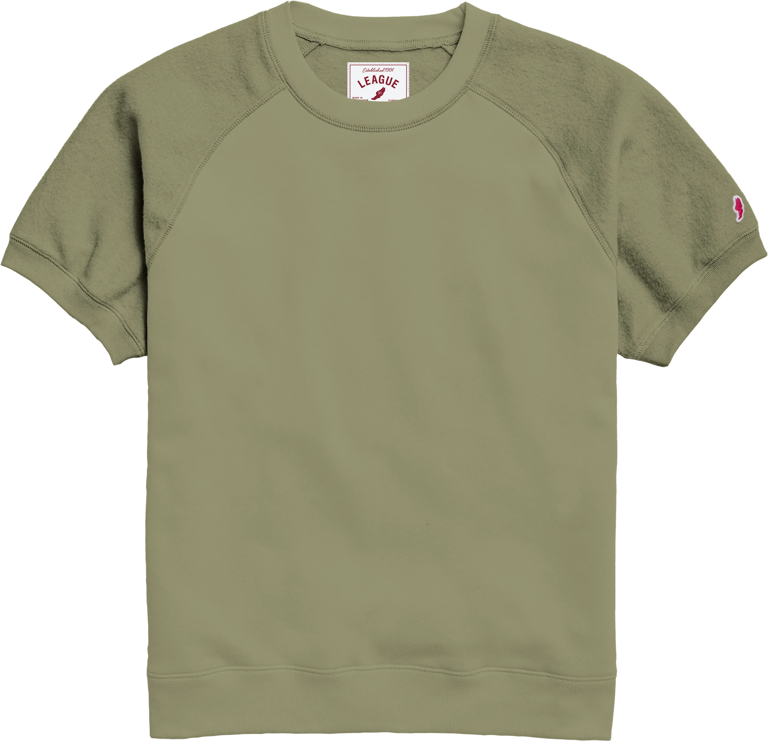 RVF100 Reverse Fleece Raglan Short Sleeve Crew - Image 8