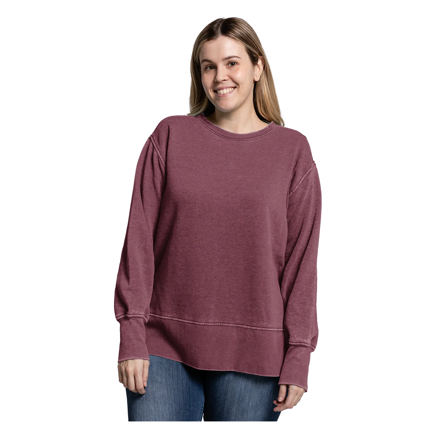82250 Womens Weathered Fleece Crew - Image 3
