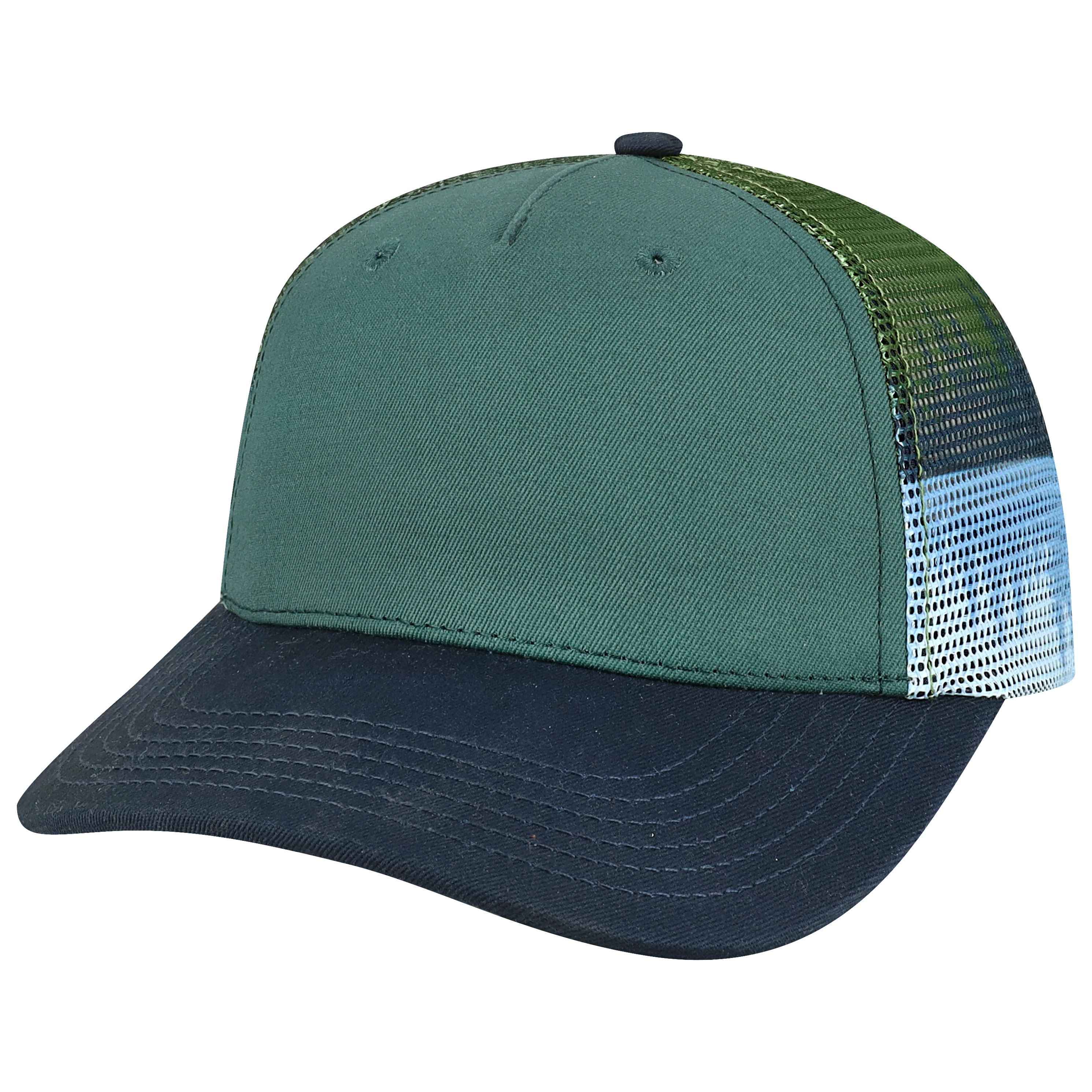 Y5PTKR Structured 5 Panel Trucker Youth Cap - Sublimated Mesh - Image 6